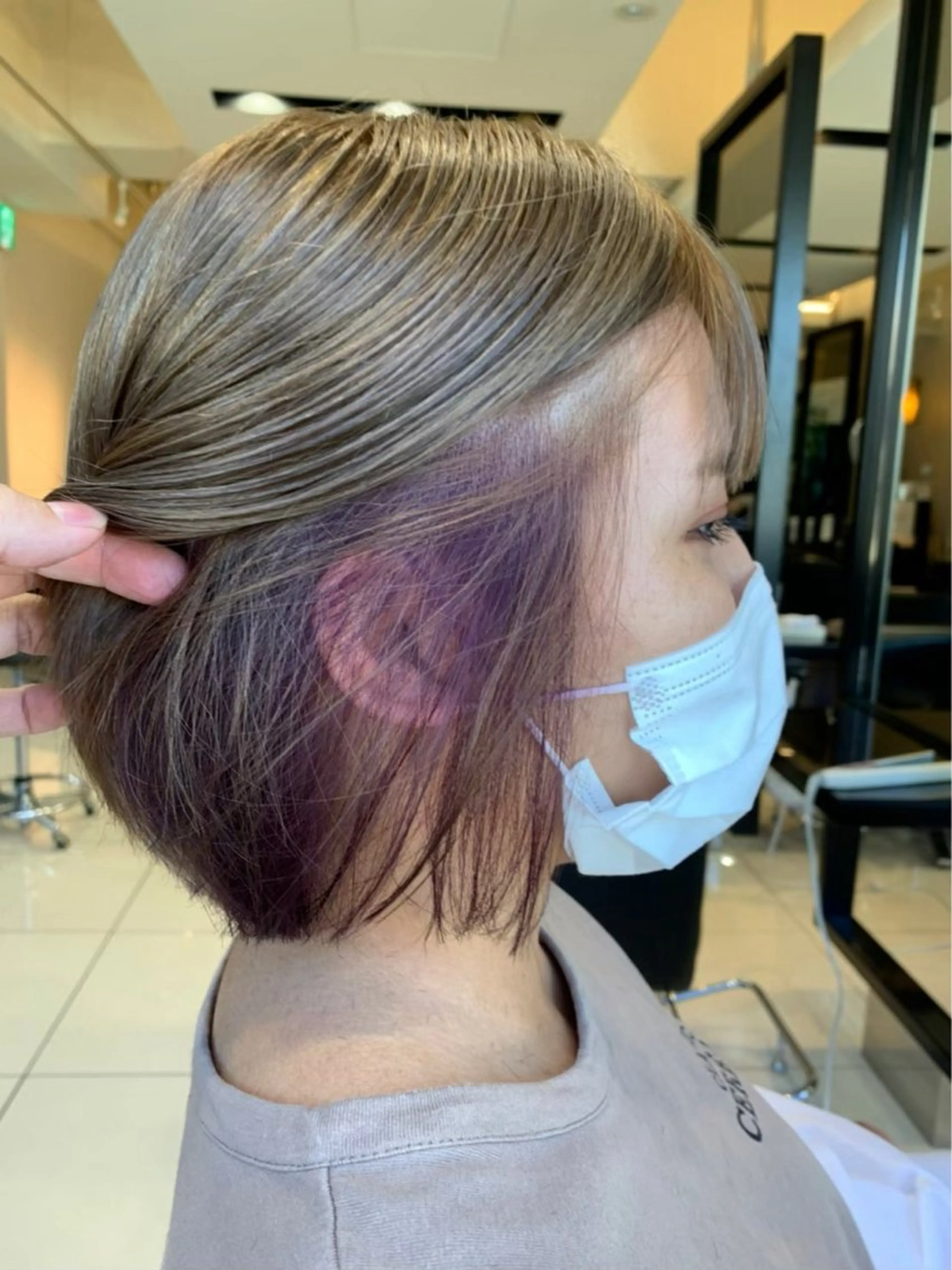 【16:00​〜​限定】イヤリングカラーモデル募集💖ブリーチ込みダブルカラー＋全体カラー＋保湿トリートメント付き🌿の写真