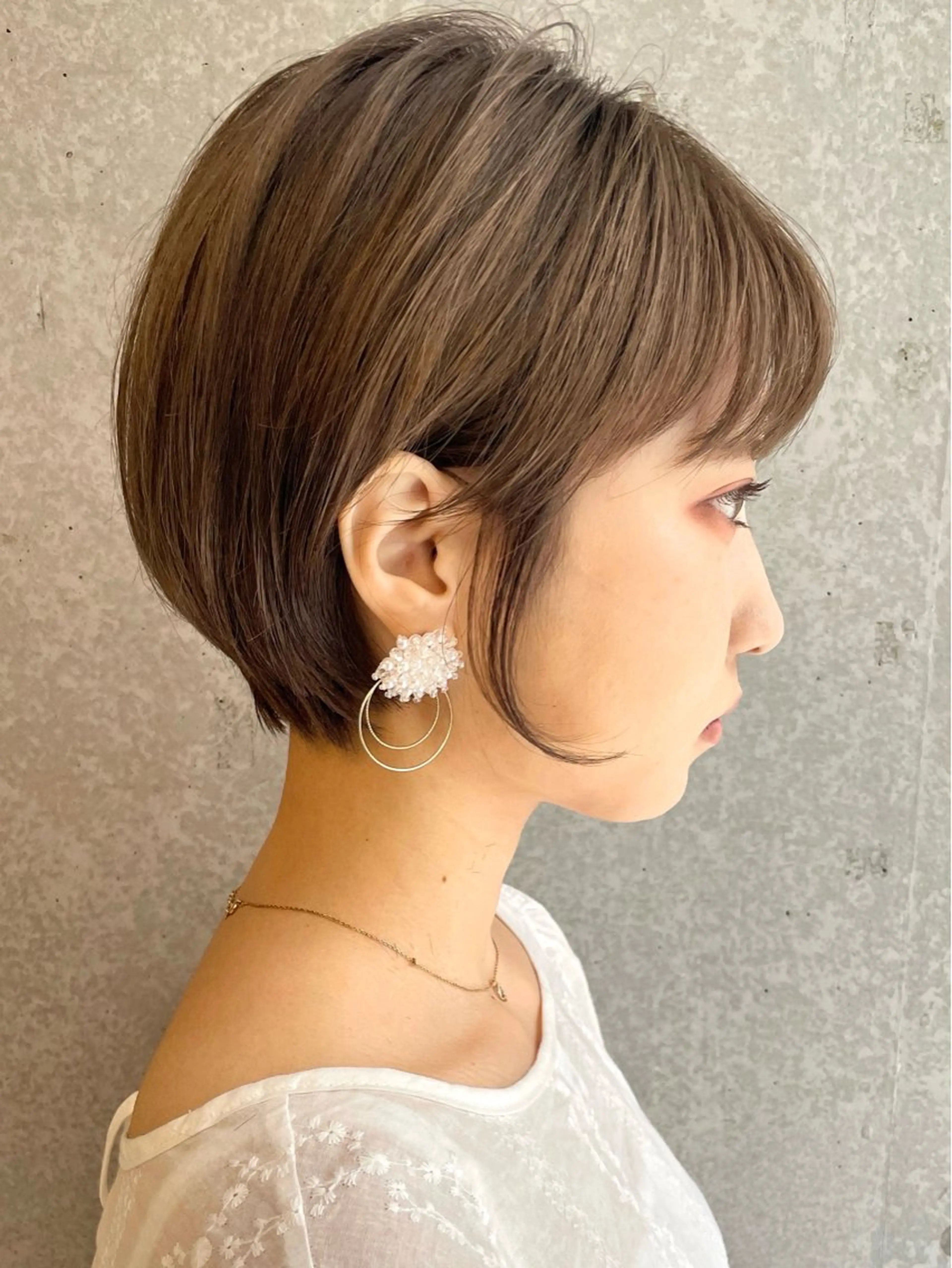 ショート ショートボブ 丸みショート ボブ ショートヘア レイヤー/韓国/ 顔周り/しんやのヘアスタイル