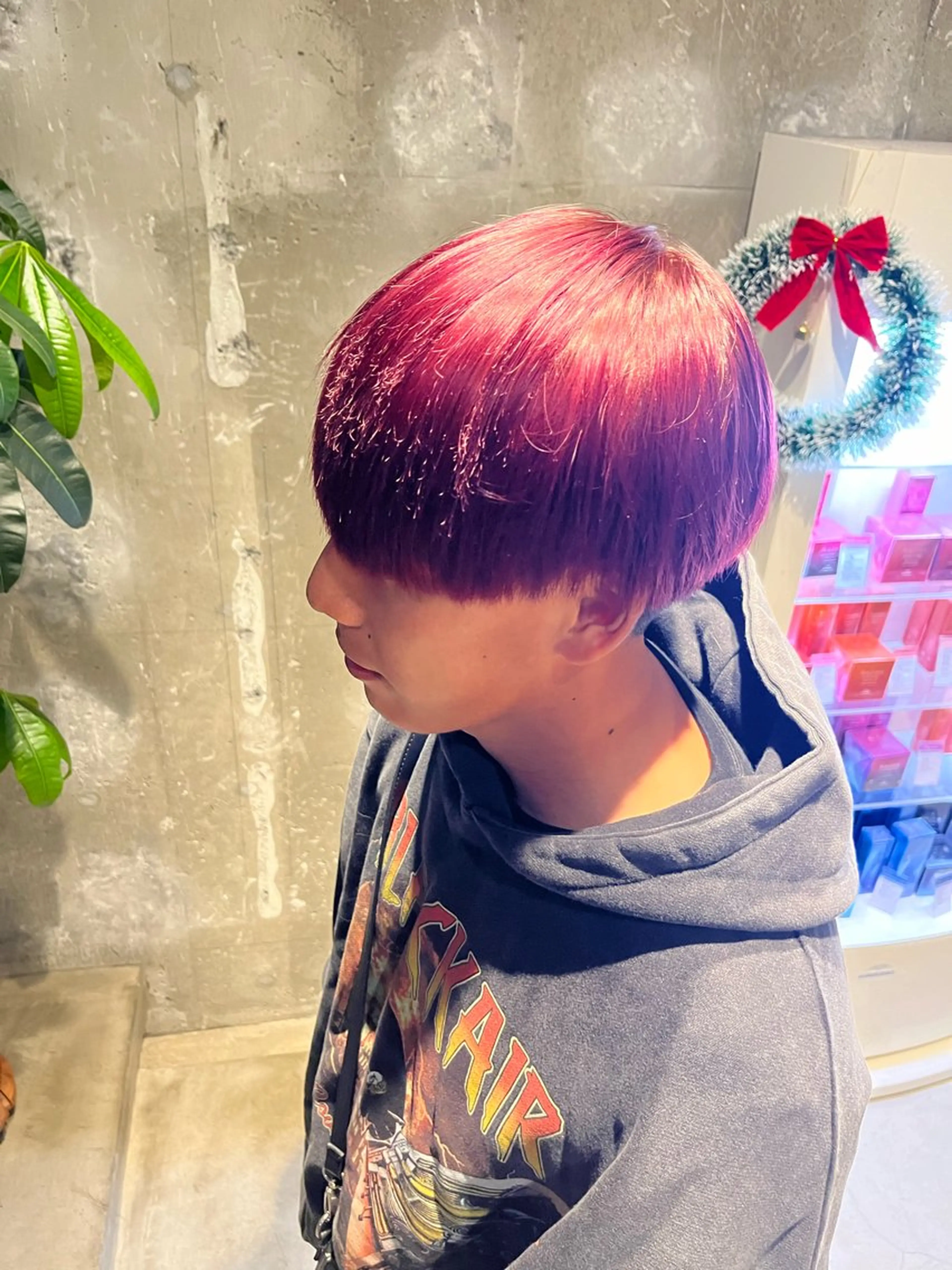 カラー レッドカラー GOODNEIGHBORS水戸所属・橋本 士のヘアスタイル