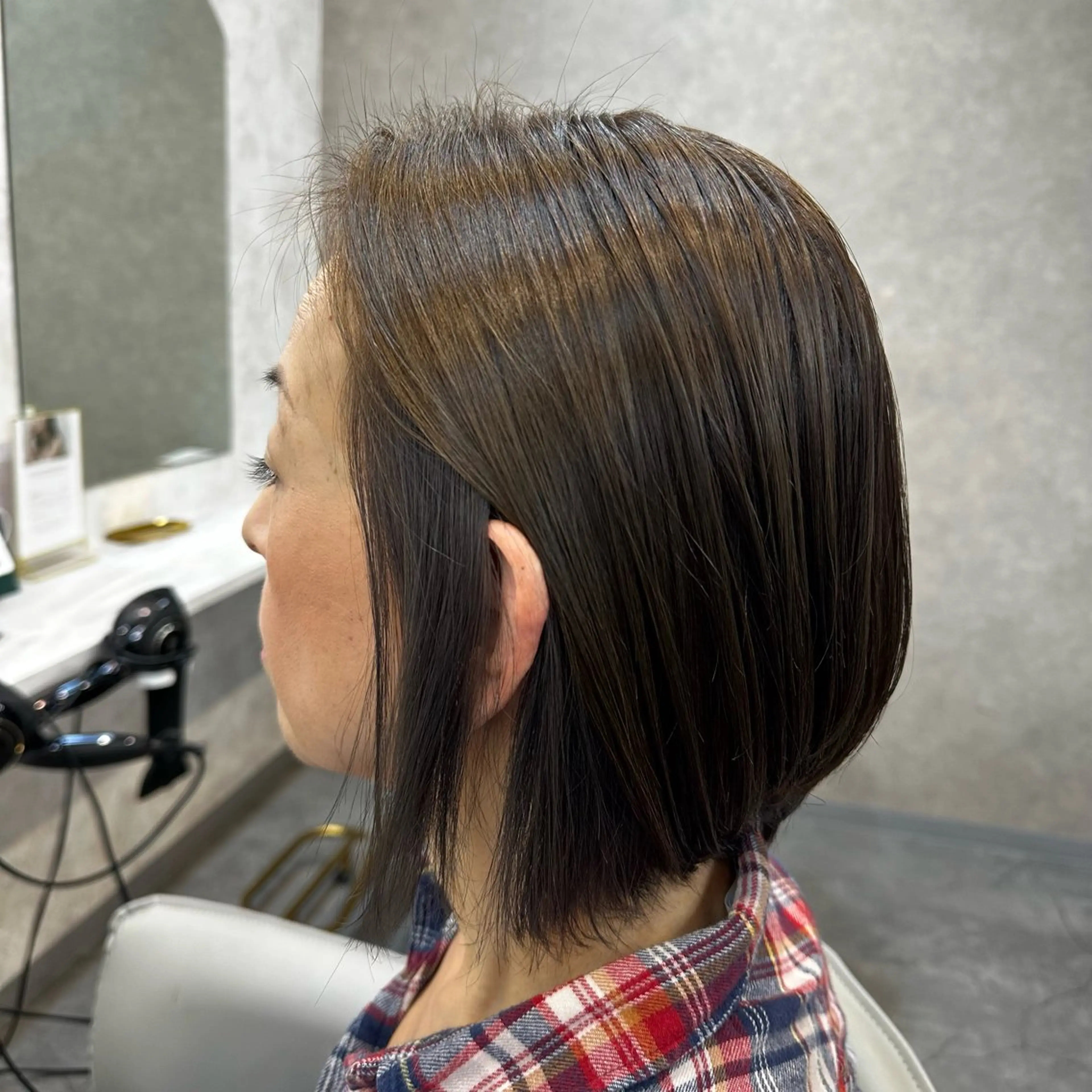 ミディアム カラー ヘアカラー 粟野 裕稀のヘアスタイル