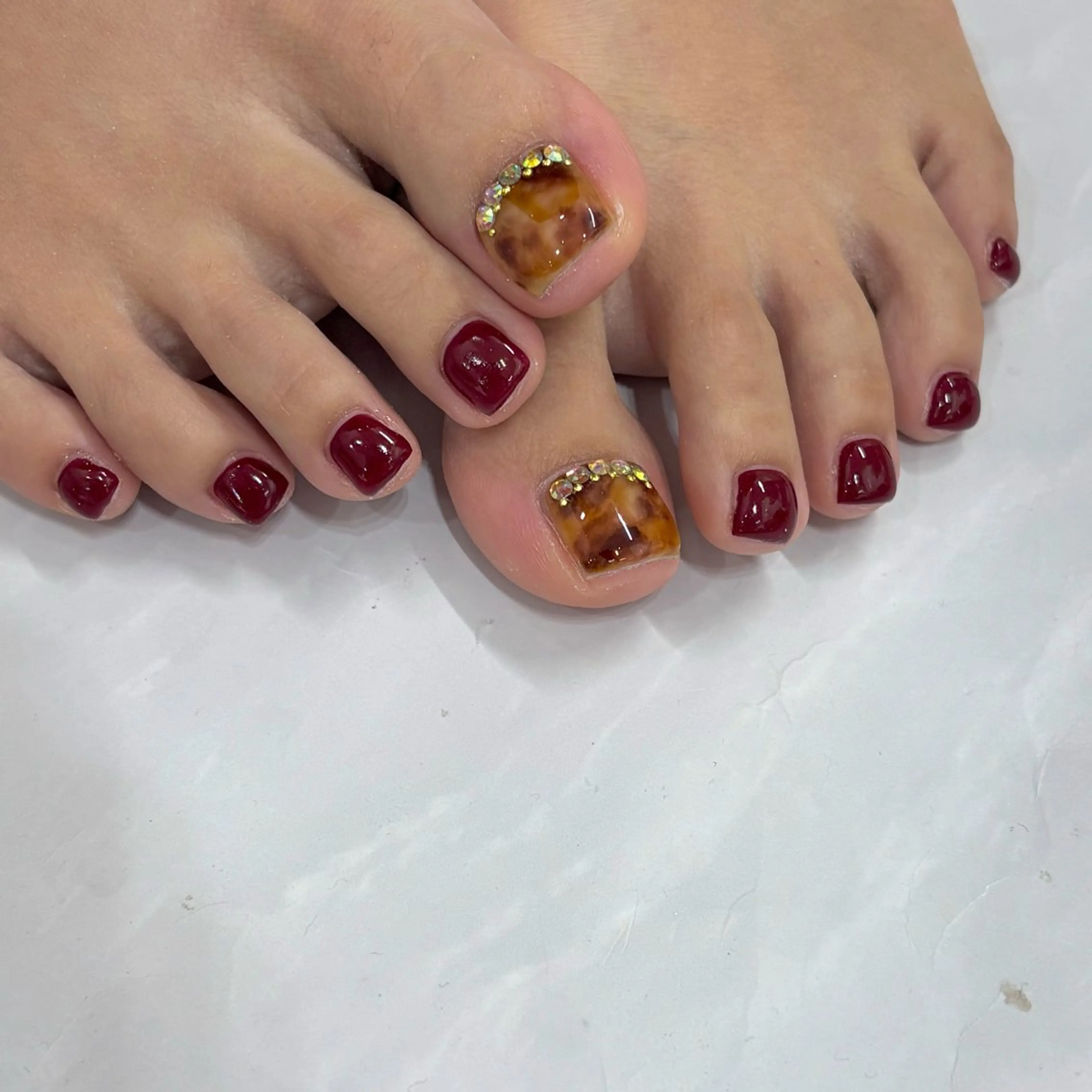 ネイル べっ甲ネイル 加納 心渚のネイルデザイン