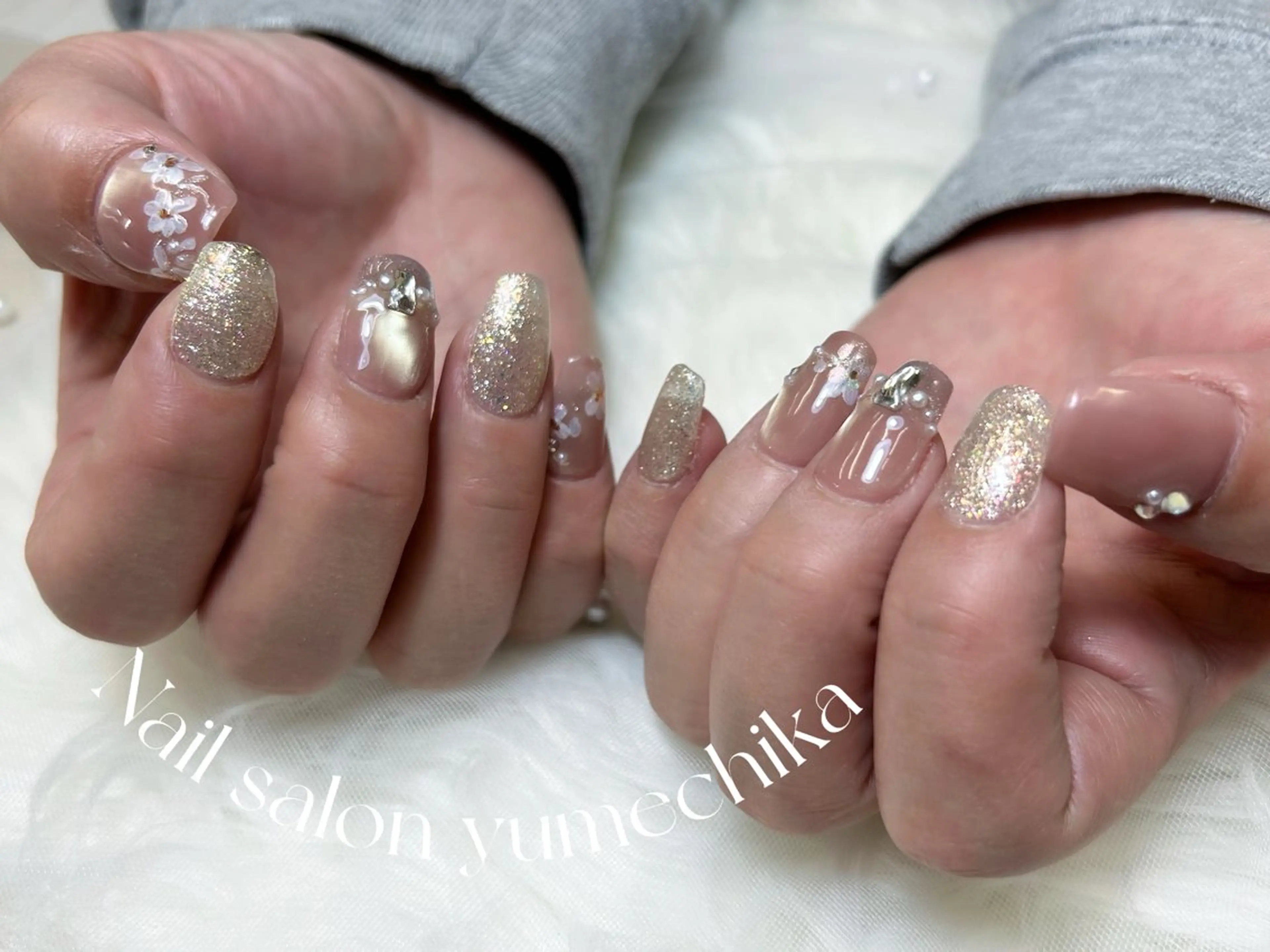 ネイル アートネイル フラワーネイル ハンドネイル Nail salon Yumechika所属・Nail salon Yumechikaのネイルデザイン