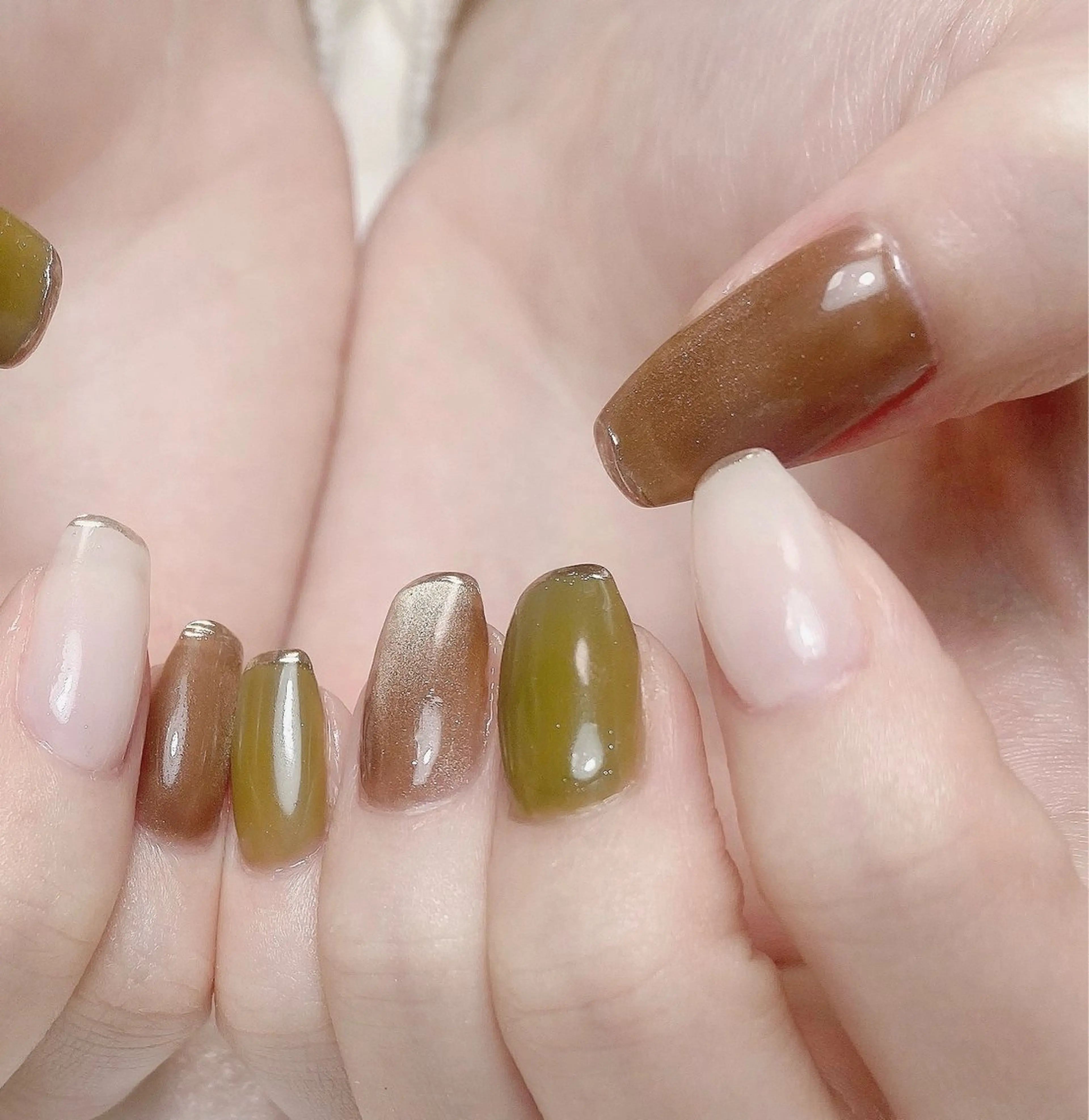 ネイル フレンチネイル ミラーネイル Nail Salon K 🧸美爪育成のネイルデザイン