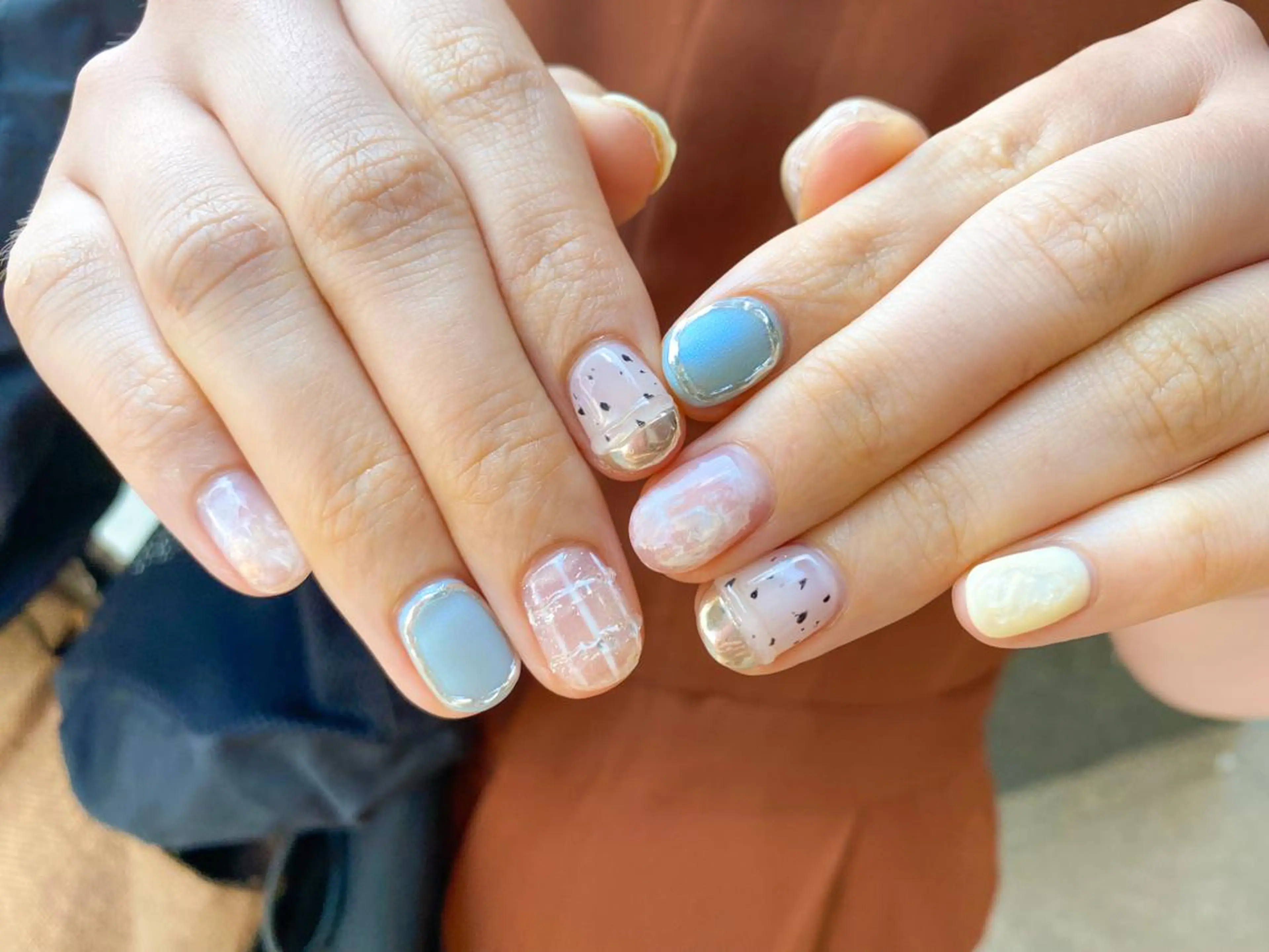 ネイル フレンチネイル ミラーネイル ハンドネイル 表参道colore所属・表参道colore店 REICAのネイルデザイン