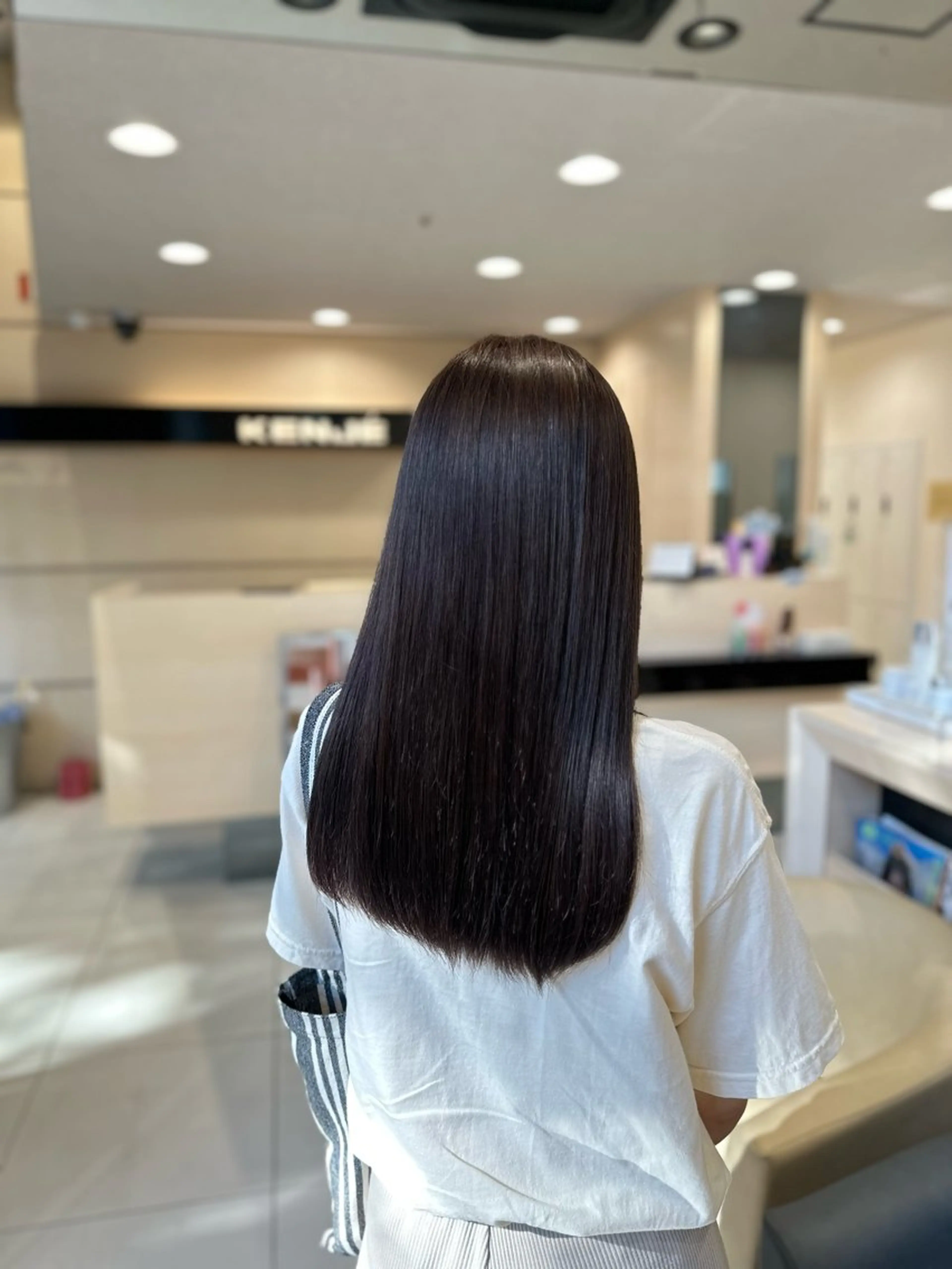 セミロング カラー トリートメント ヘアカラー トリートメント クロスパーマ/うる艶 カラー/Kurumiのヘアスタイル