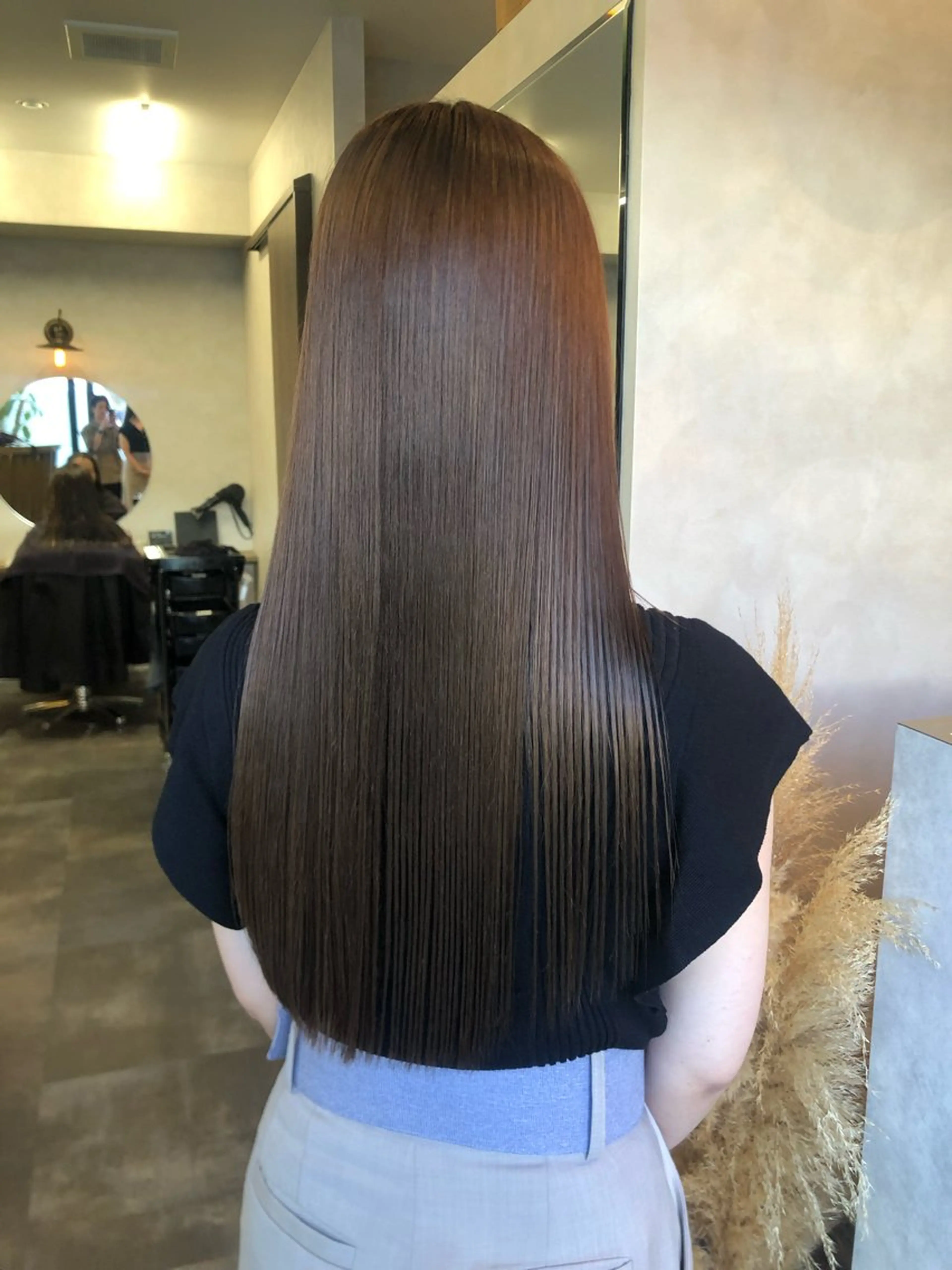 ロング カット 縮毛矯正 【髪質改善】 【酸性ストレート】のヘアスタイル