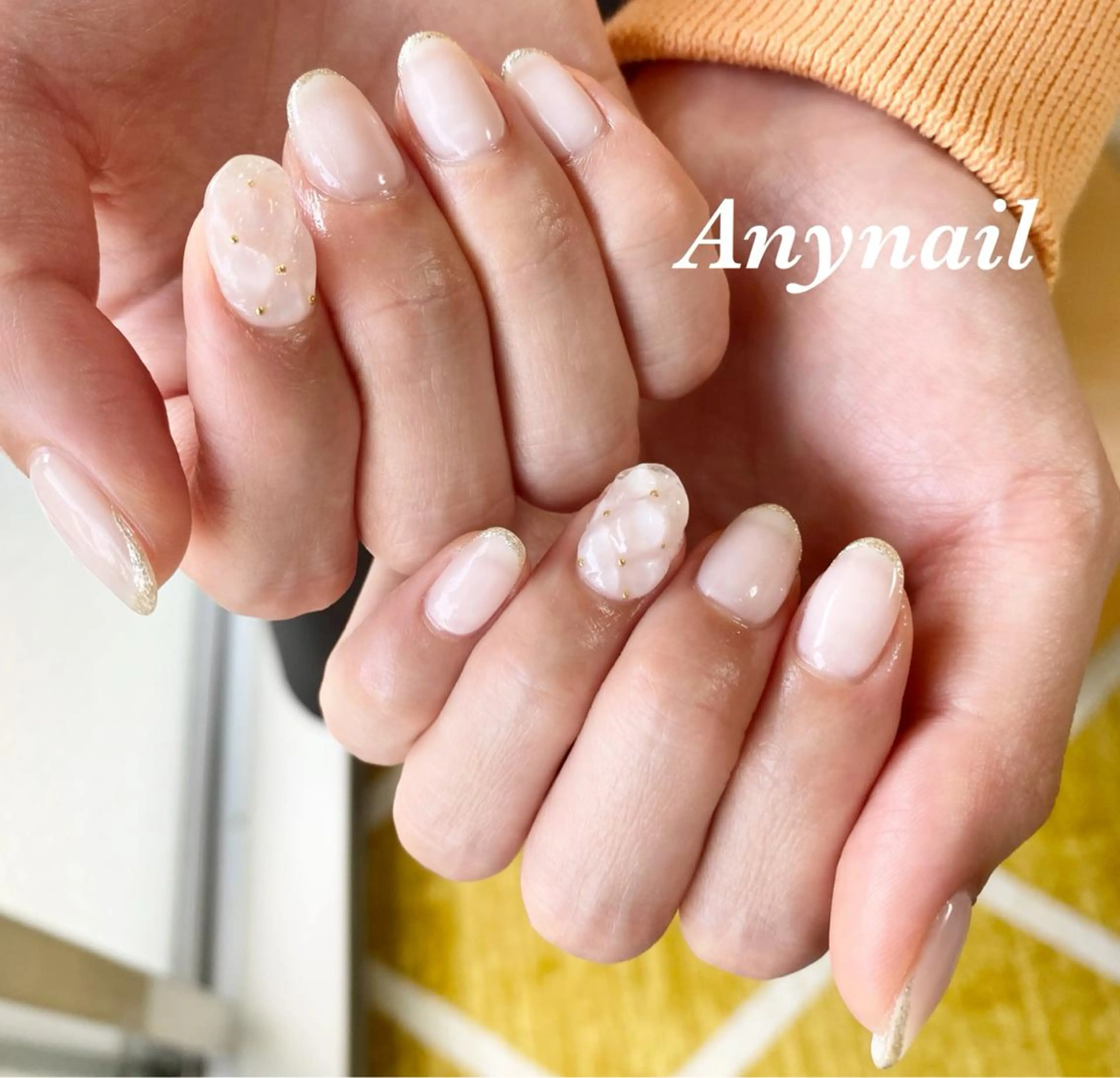 ネイル アートネイル ブルー ブライダルネイル 岩澤 恵子のネイルデザイン