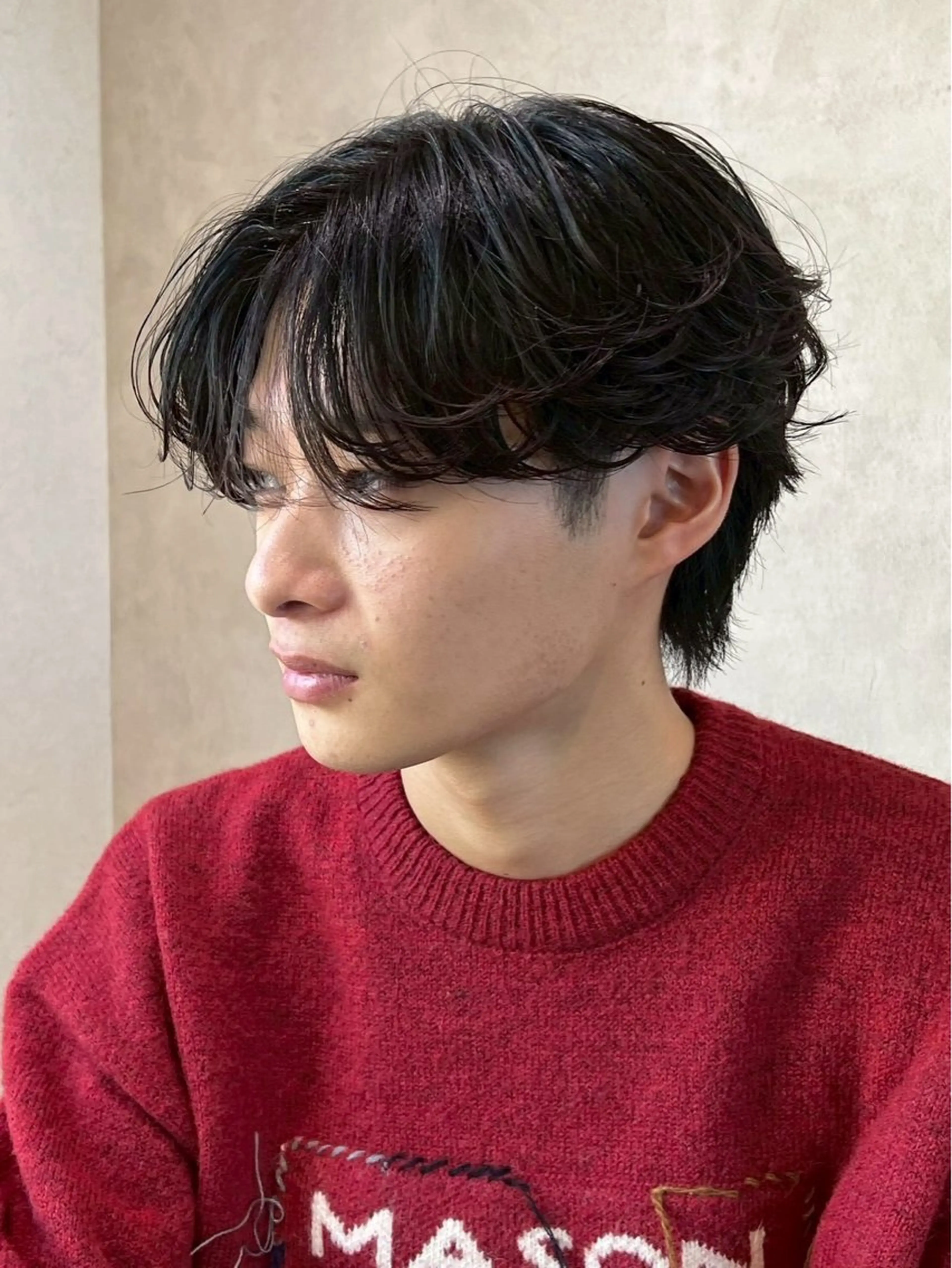 ショート パーマ メンズ カット パーマ トリートメント パーマ/ハイトーン /吉田眞のヘアスタイル