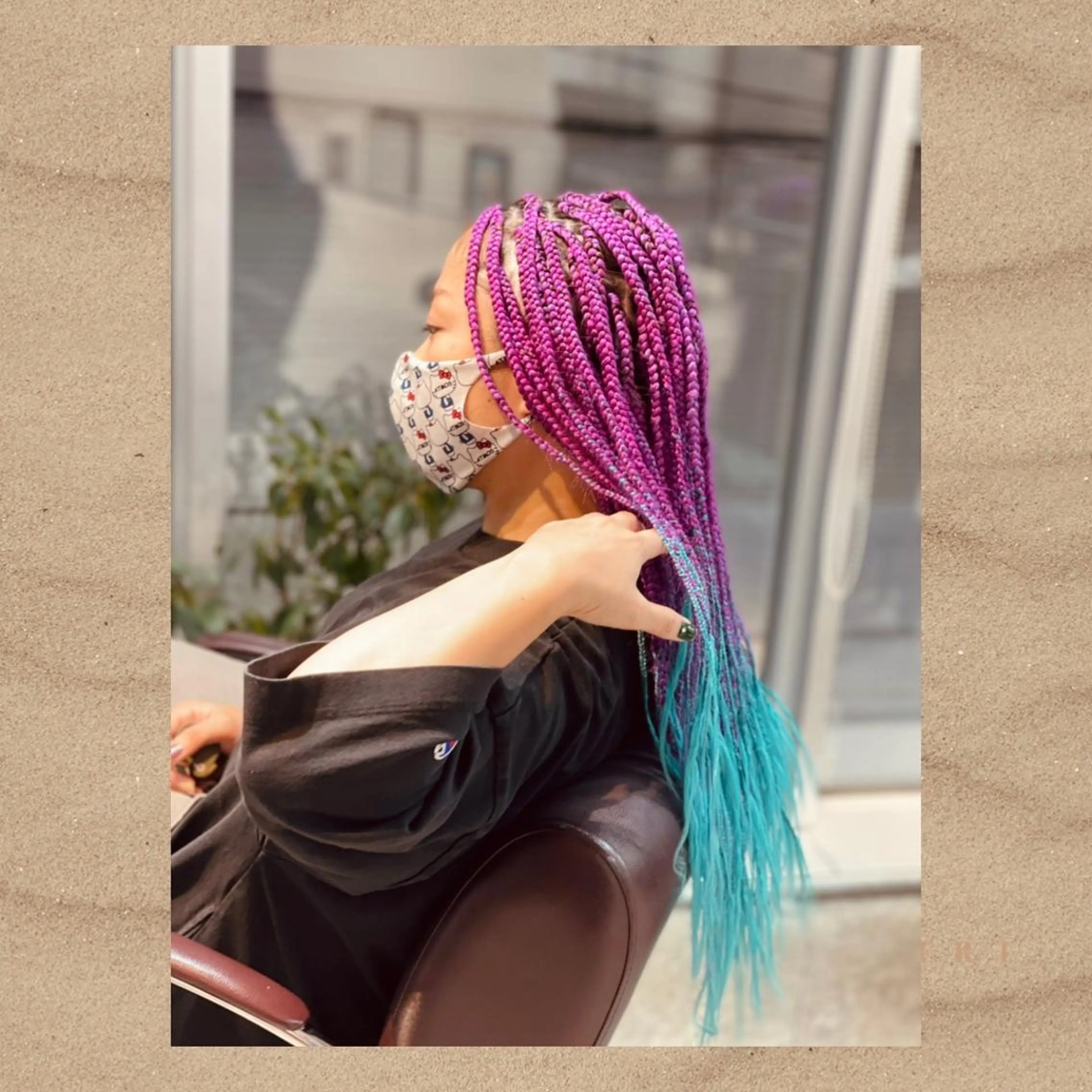 ロング カラー パーマ ヘアアレンジ メンズ キッズ エクステ エクステ ヘアセット BRAIDS💎愛子 大人ハイライト💎のヘアスタイル