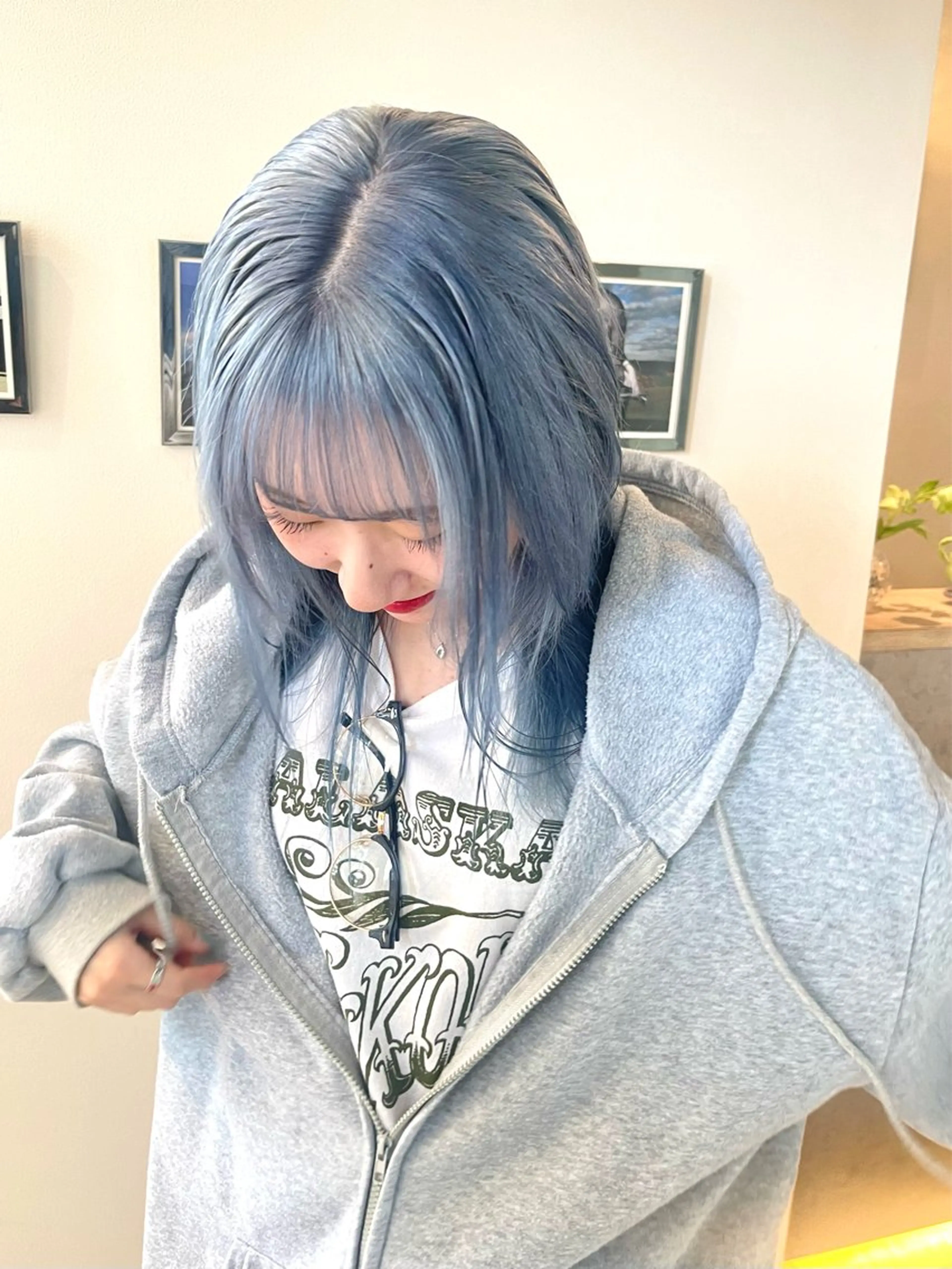 セミロング カラー ヘアカラー トリートメント レイヤーカットとハイ トーン/HIROKIのヘアスタイル