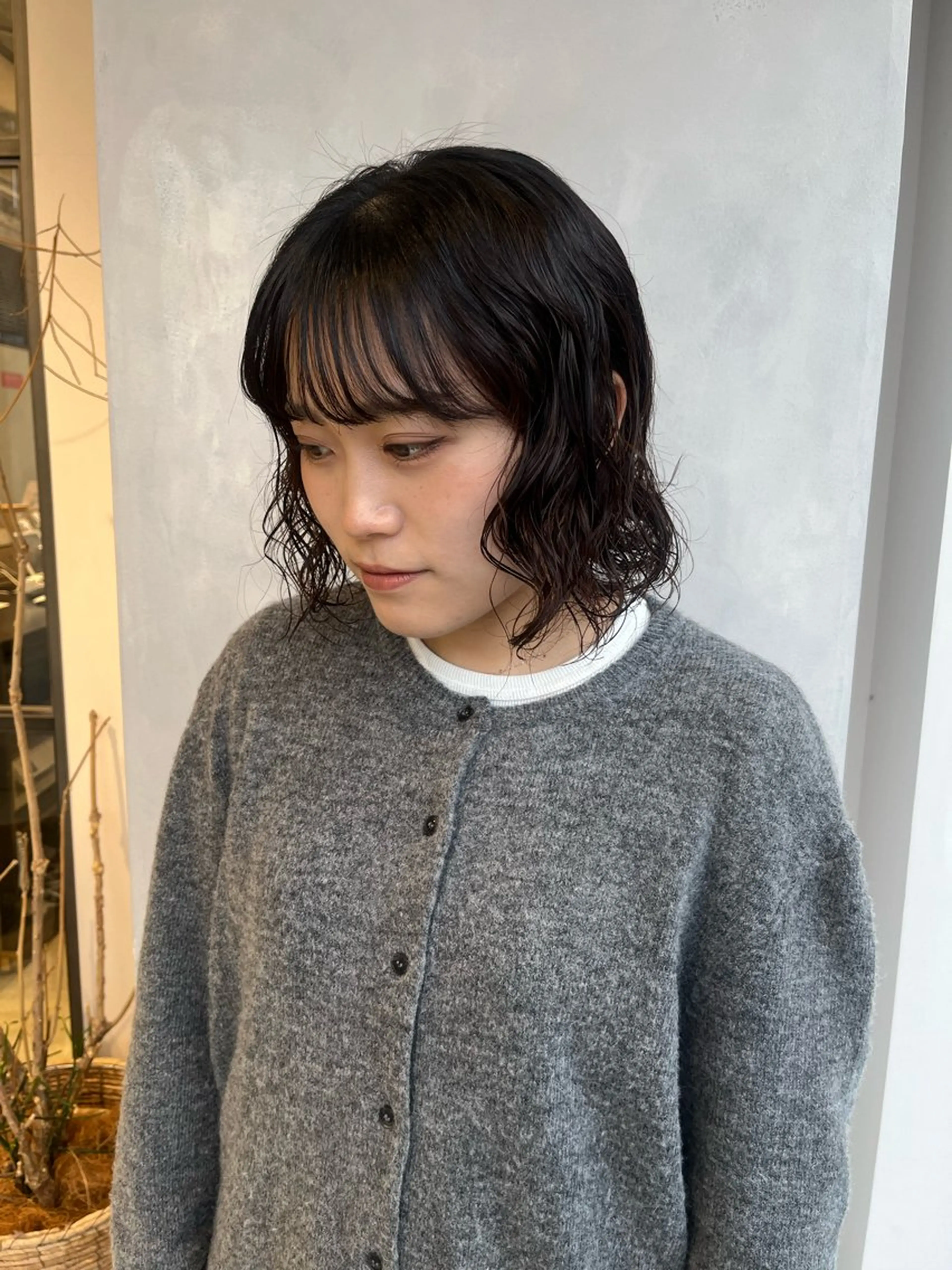 ショート パーマ カット パーマ トリートメント ボブ/ベージュ/ パーマ🪿近森ゆいのヘアスタイル