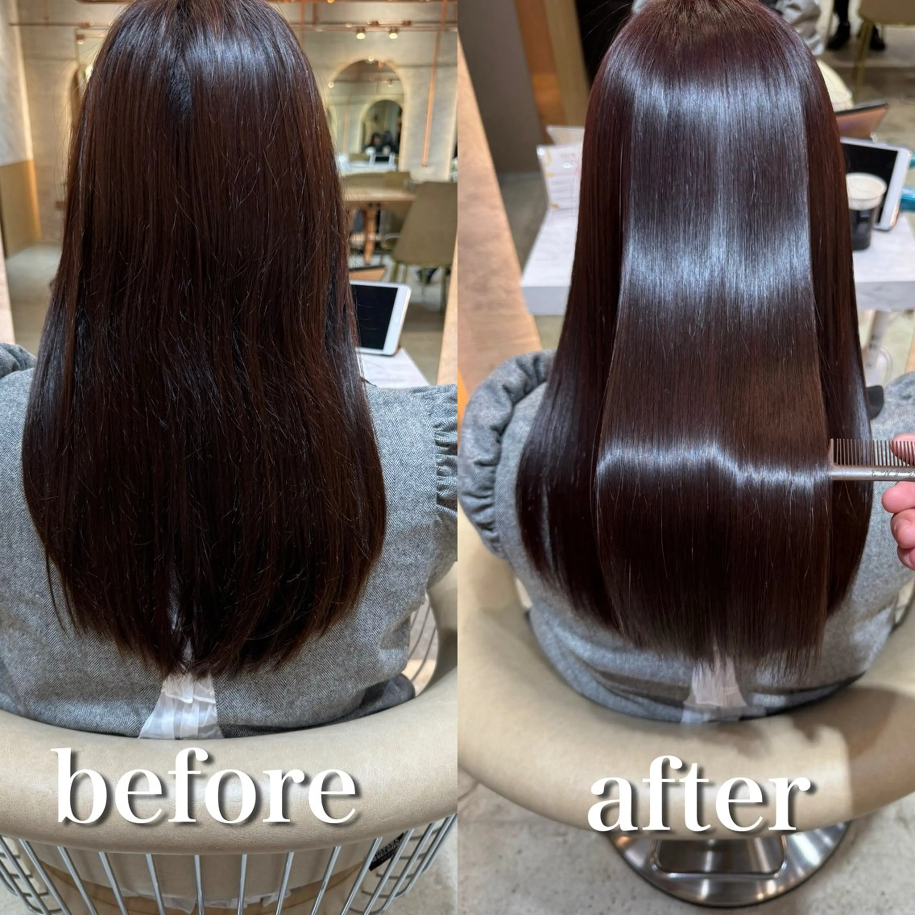 ロング カット ヘアカラー 縮毛矯正 トリートメント 🌹ボブ/髪質改善 韓国ヘア🌹澤口龍成のヘアスタイル