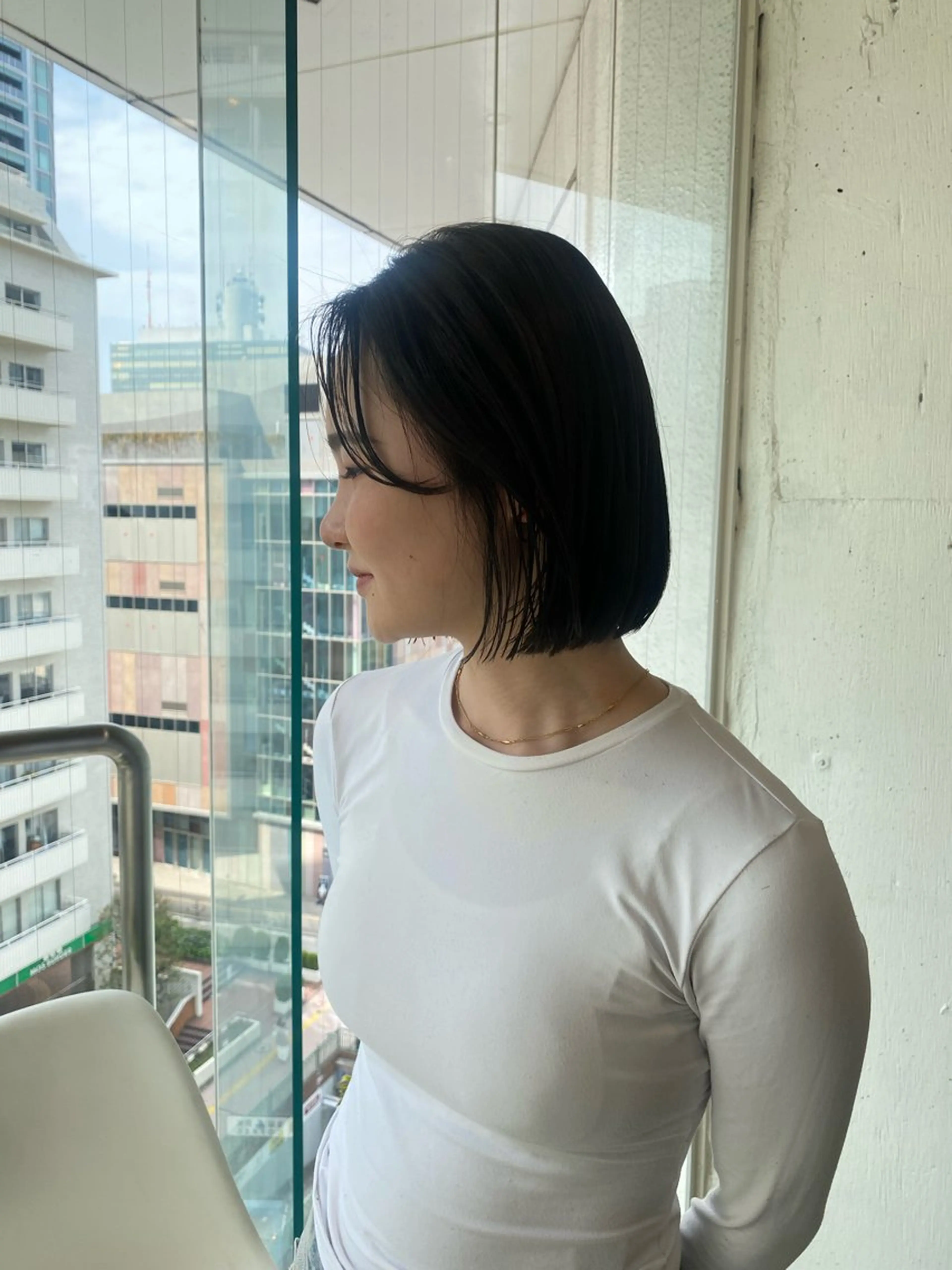 ミディアム カラー レイヤーボブ/ 艶カラー/サナ🌼のヘアスタイル