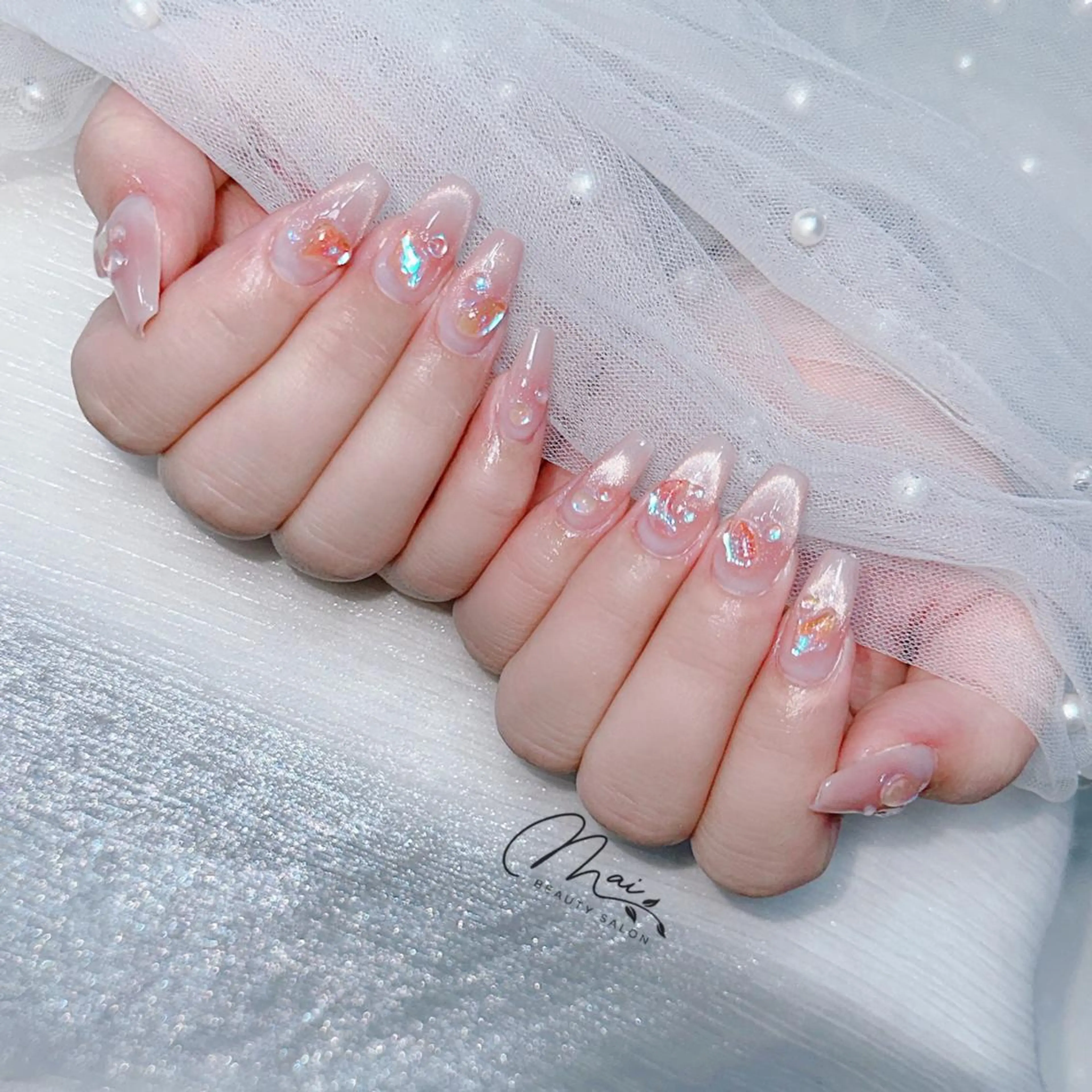 ネイル フットネイル ジェルネイル マグネットネイル パラジェル ワンホンネイル MaiBeauty DanHiのネイルデザイン