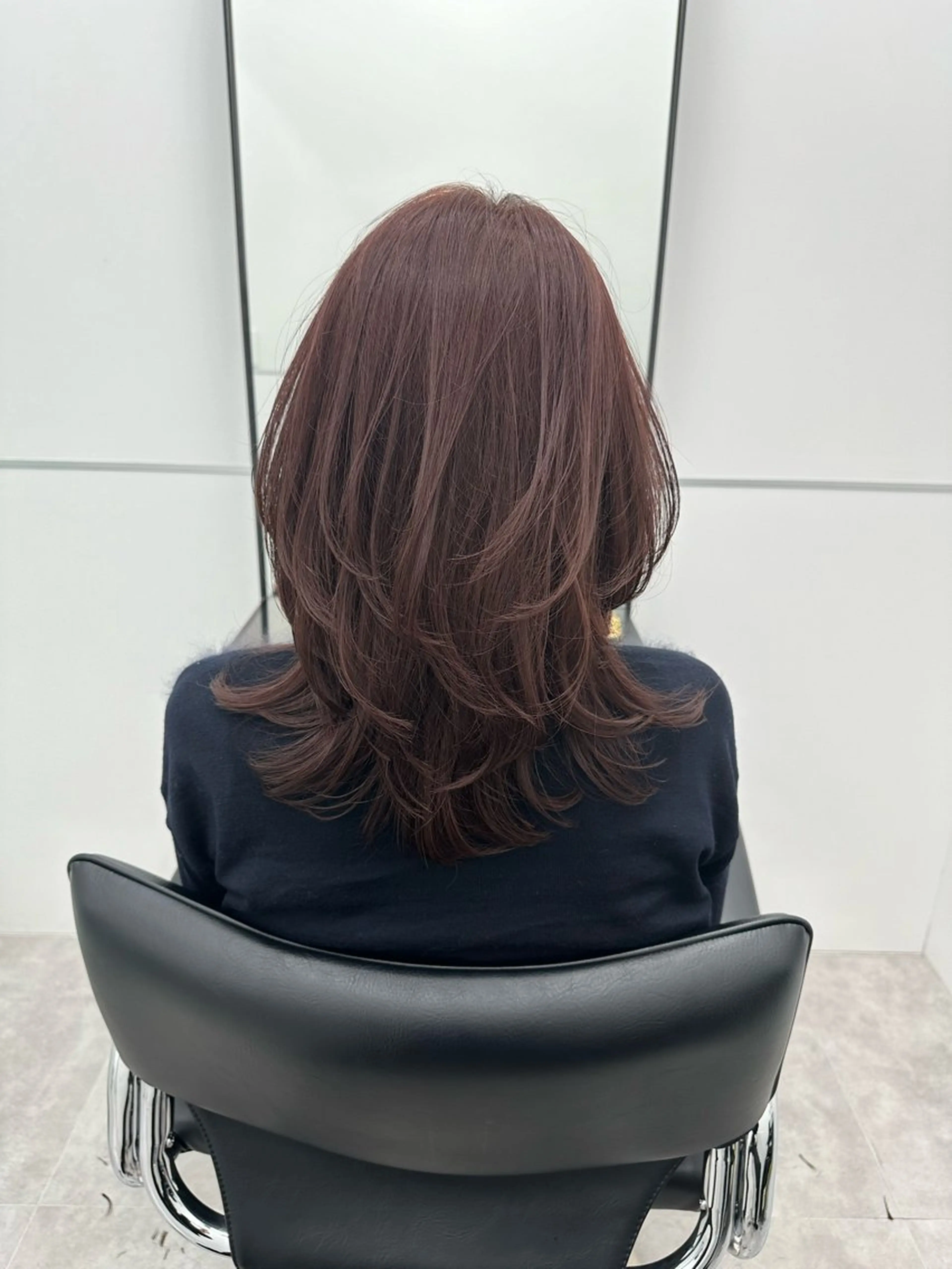 セミロング カラー 髪質改善 /ツヤ髪/植竹偉吹のヘアスタイル