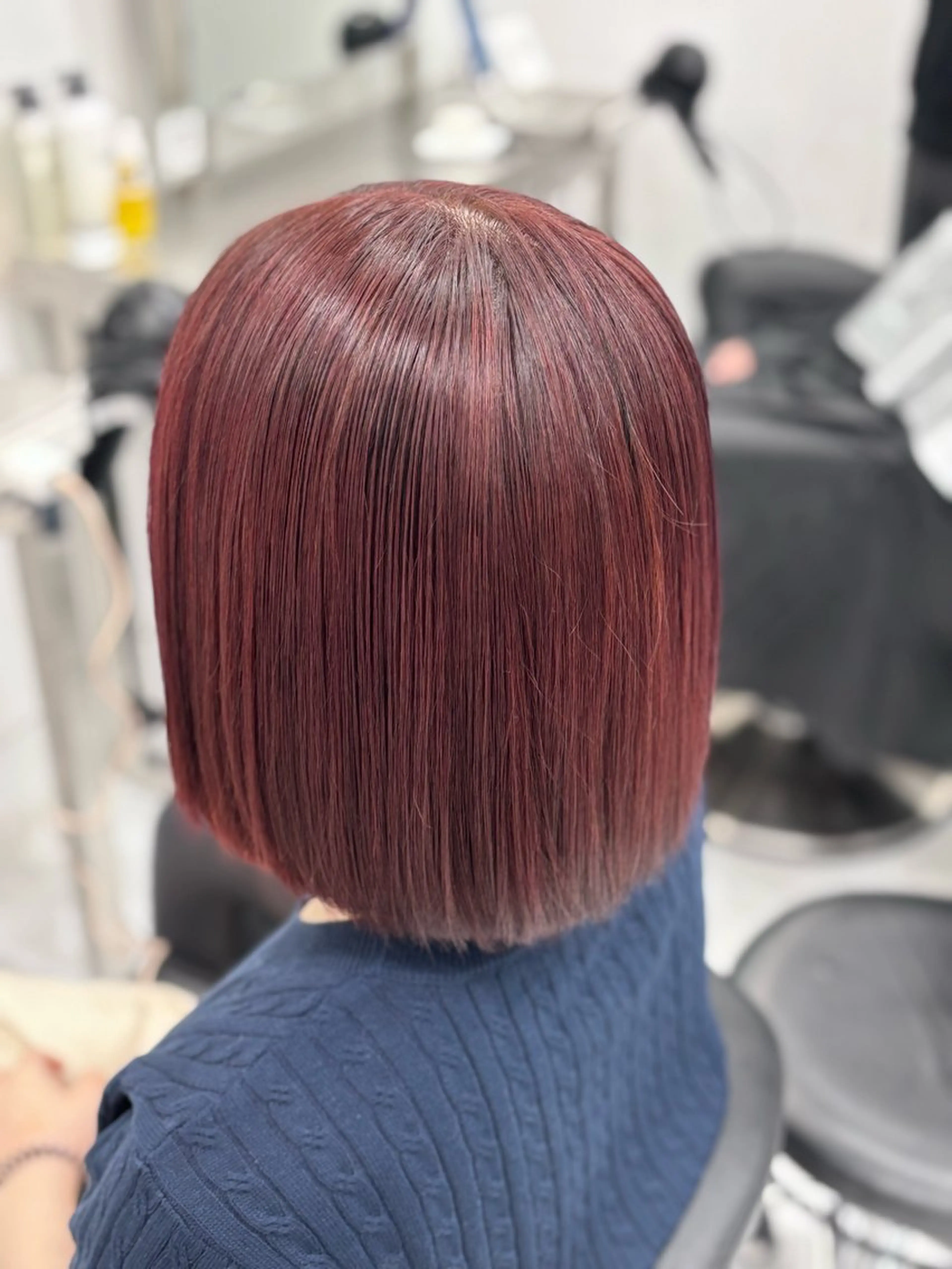 ミディアム カラー ヘアカラー 韓国風暗髪ヘア🤍 🫧MIREIのヘアスタイル