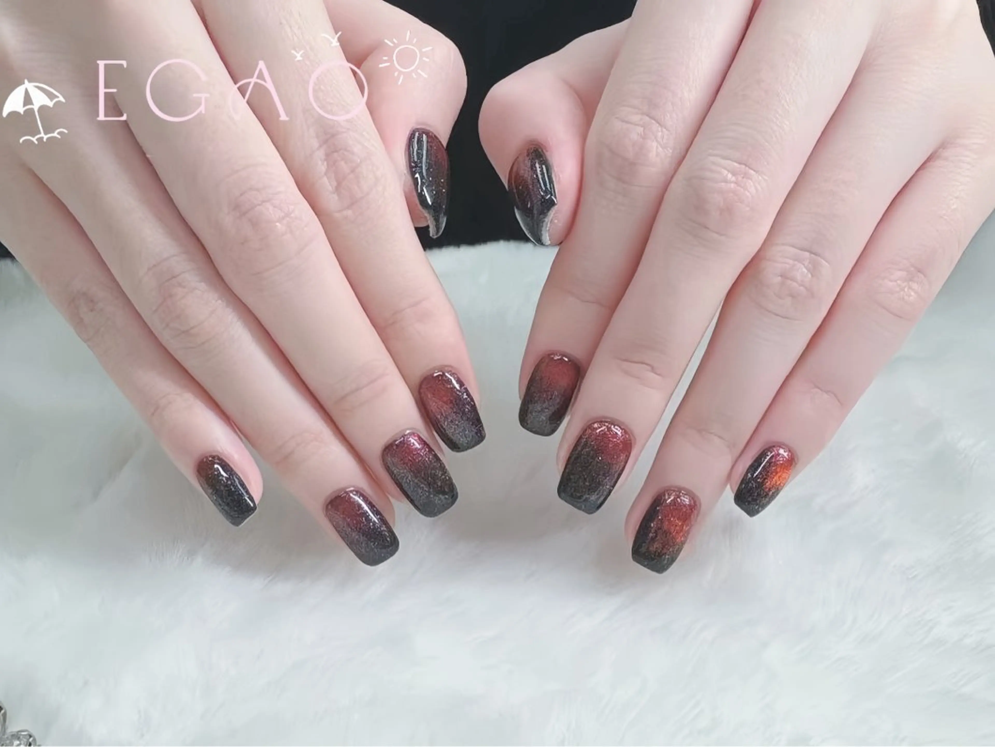 ネイル アートネイル フットネイル フレンチネイル ジェルネイル グラデーション Egao Nail Salonのネイルデザイン
