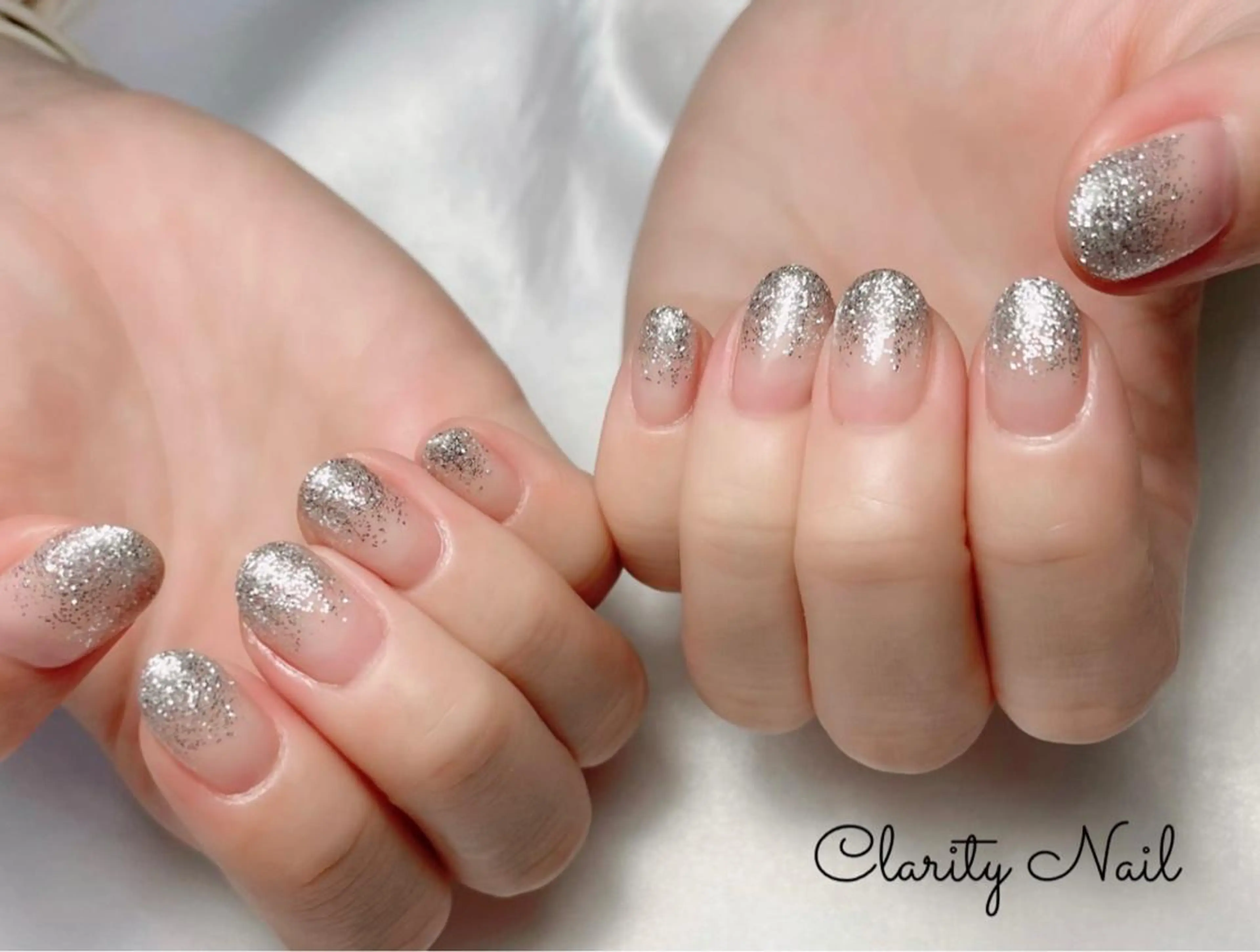 ネイル グラデーション ラメ(グリッター) ラメグラデーション ハンドネイル Clarity Nailのネイルデザイン
