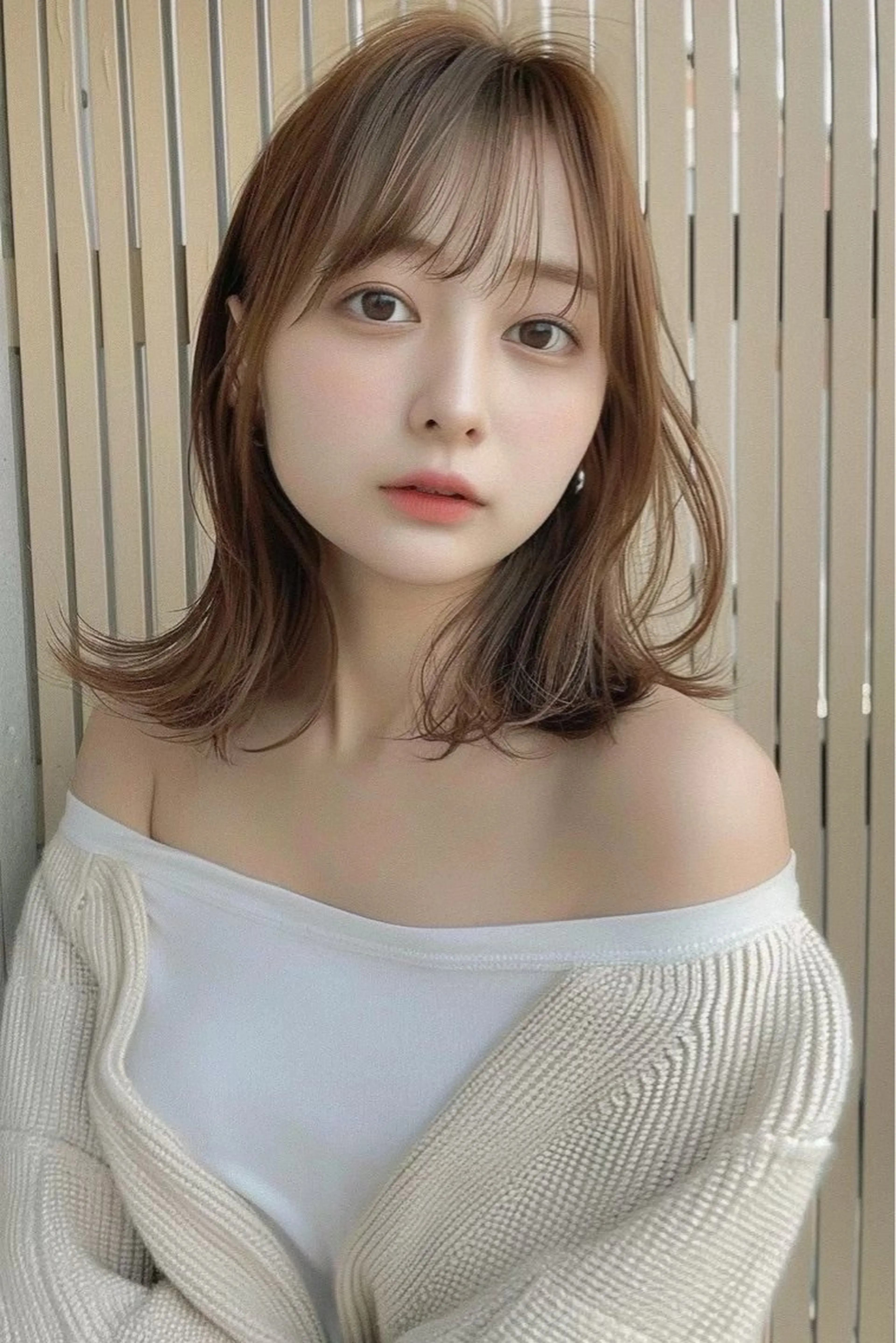 セミロング カラー カット ヘアカラー トリートメント 圧倒的似合わせ ケアカラーYUTOのヘアスタイル