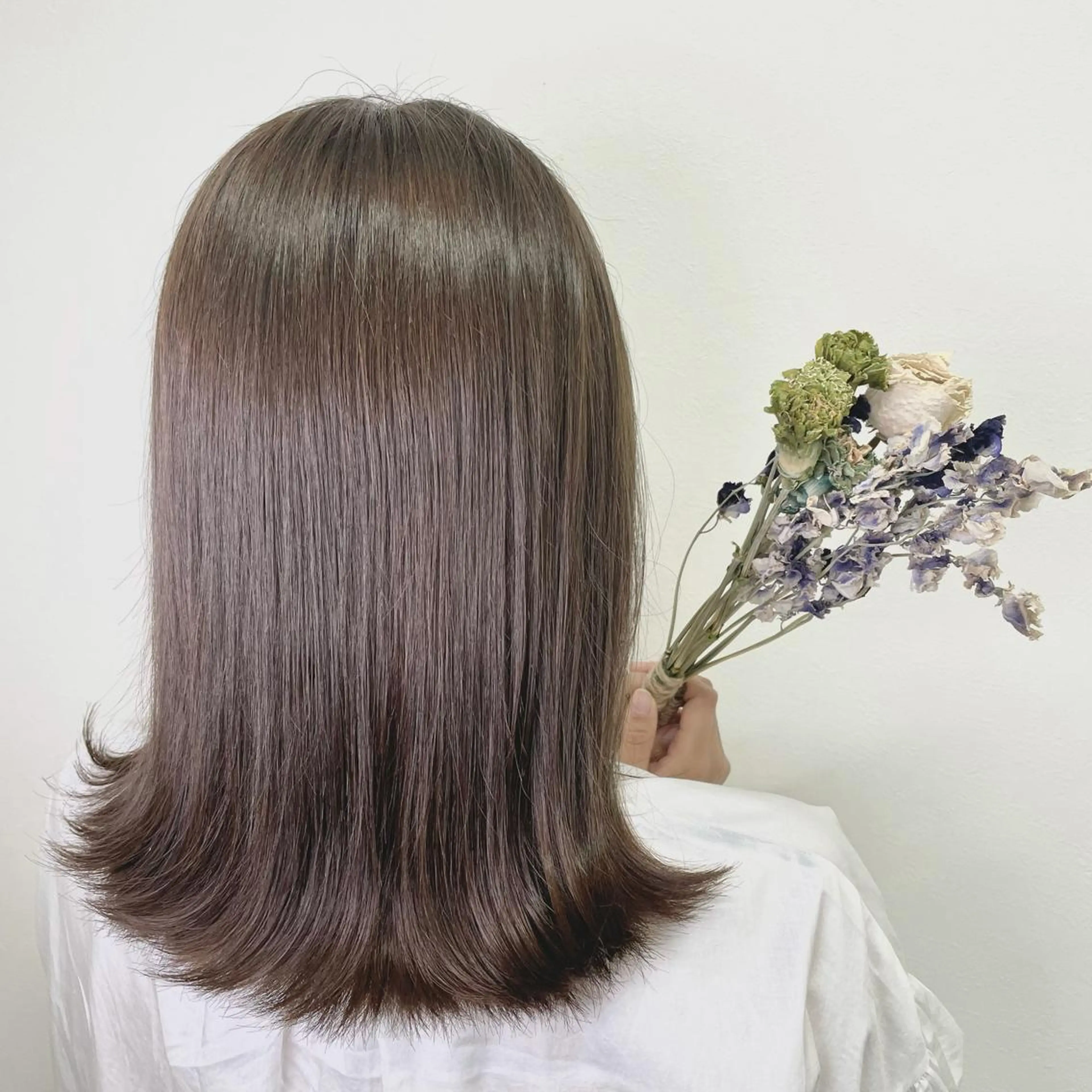 ミディアム カラー 🔵暗髪　特化🔵 梅田・増田のヘアスタイル