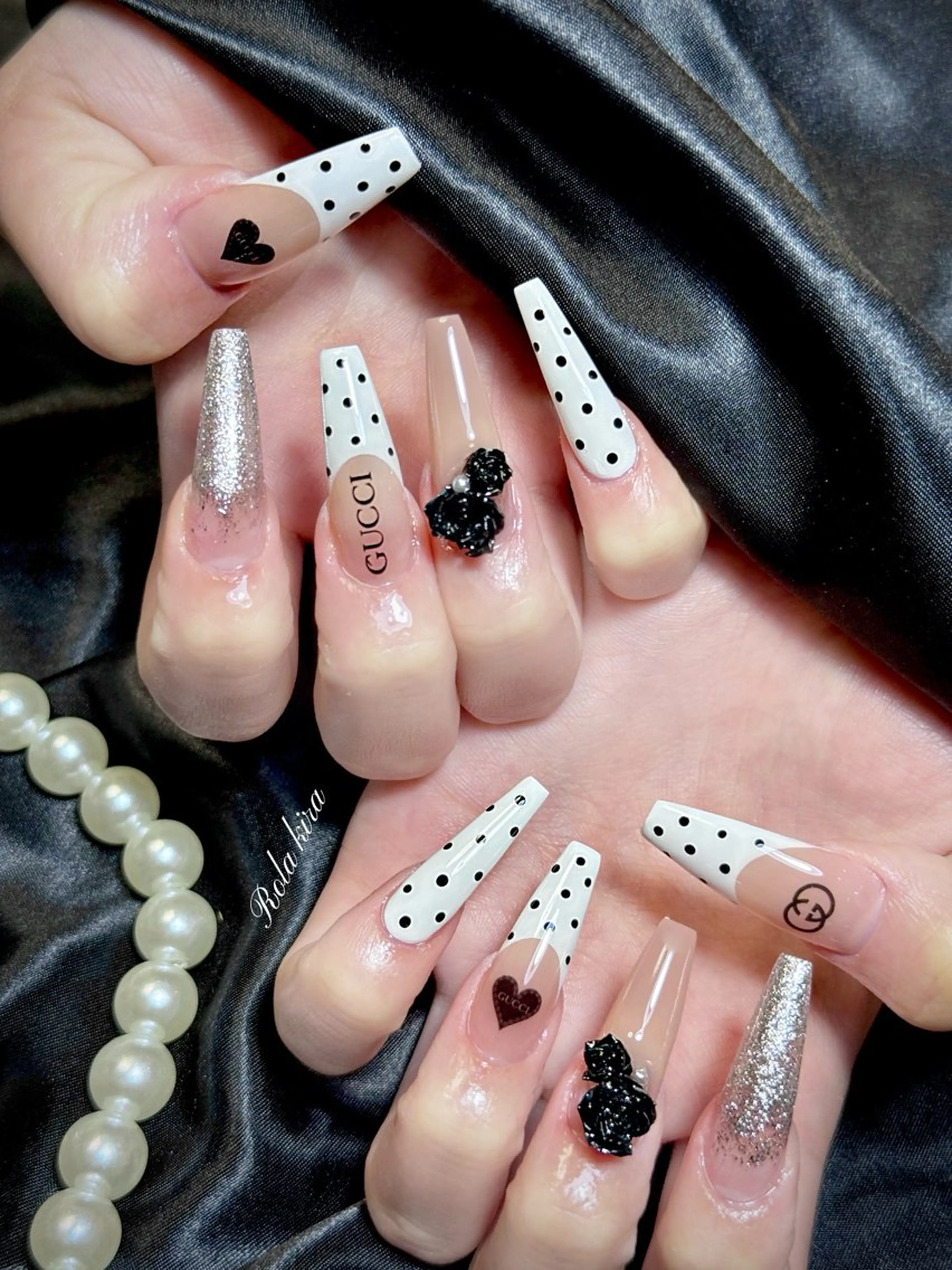 ロング 韓国風ヘア ハンドネイル Rola kira nail salon所属・Rola kira 麗のネイルデザイン