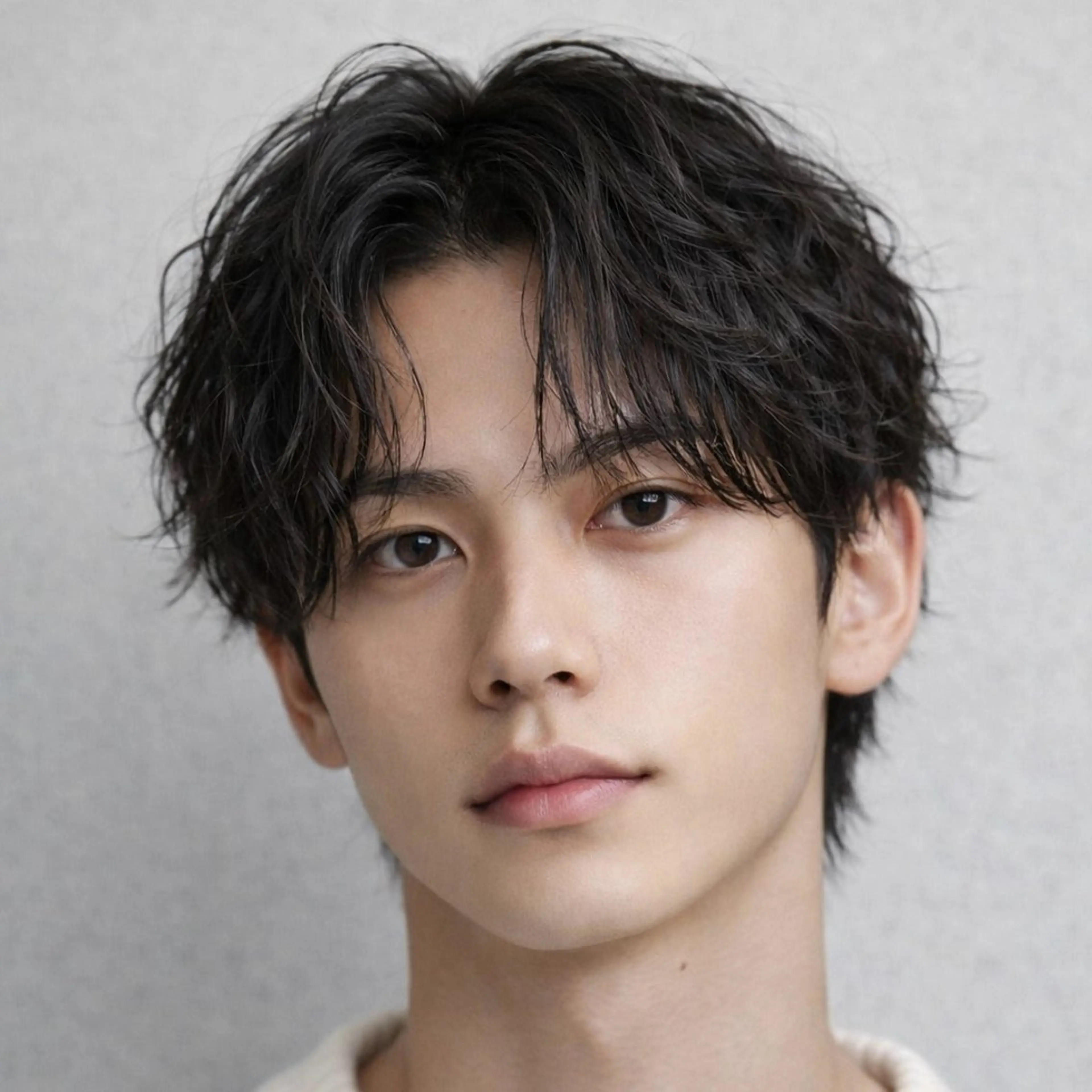 メンズ カット パーマ シャドウ/フェザー ニュアンスヘアメンズのヘアスタイル