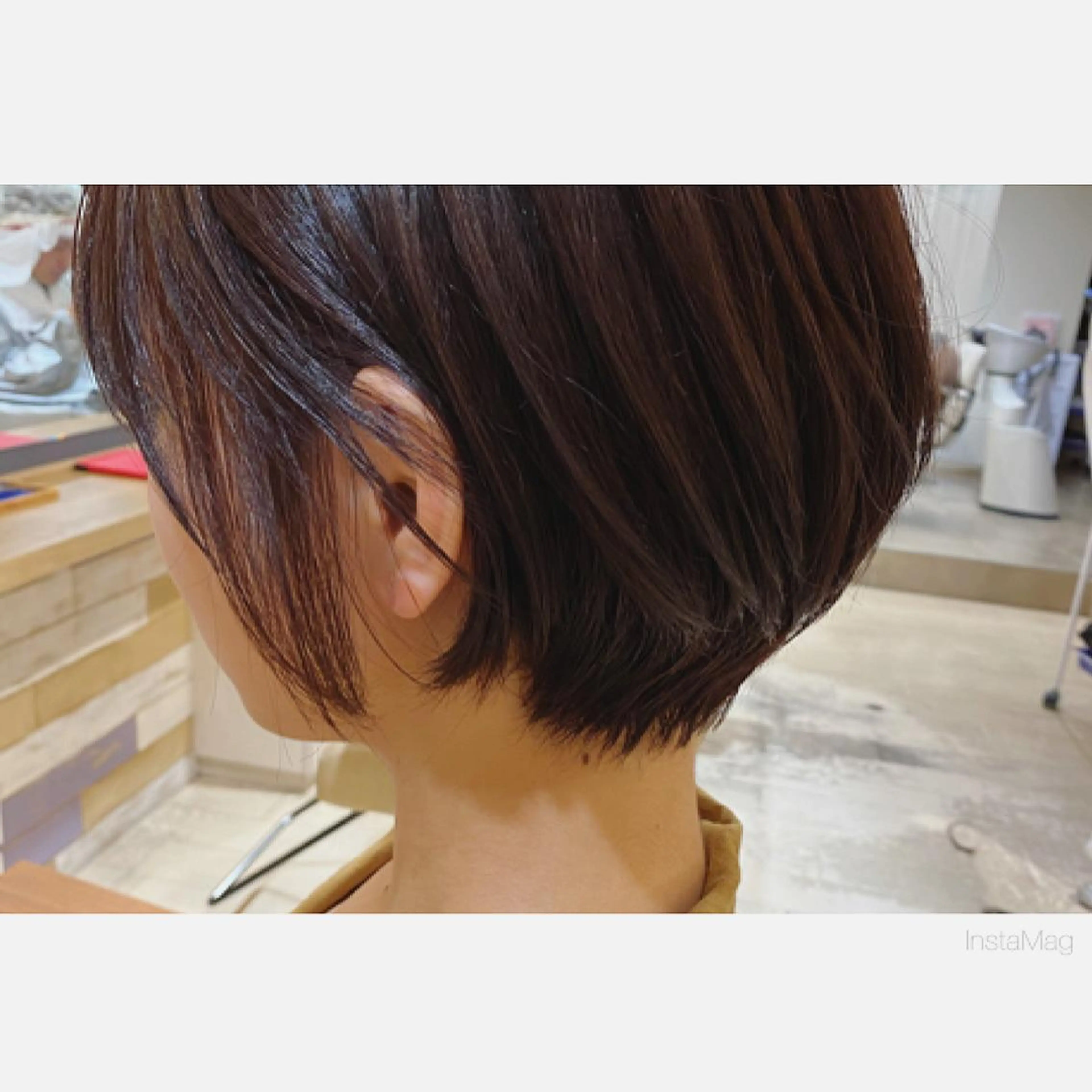 ショート カラー 丸みショート ベージュカラー ショートヘア カット ヘアカラー 岩間 香純のヘアスタイル