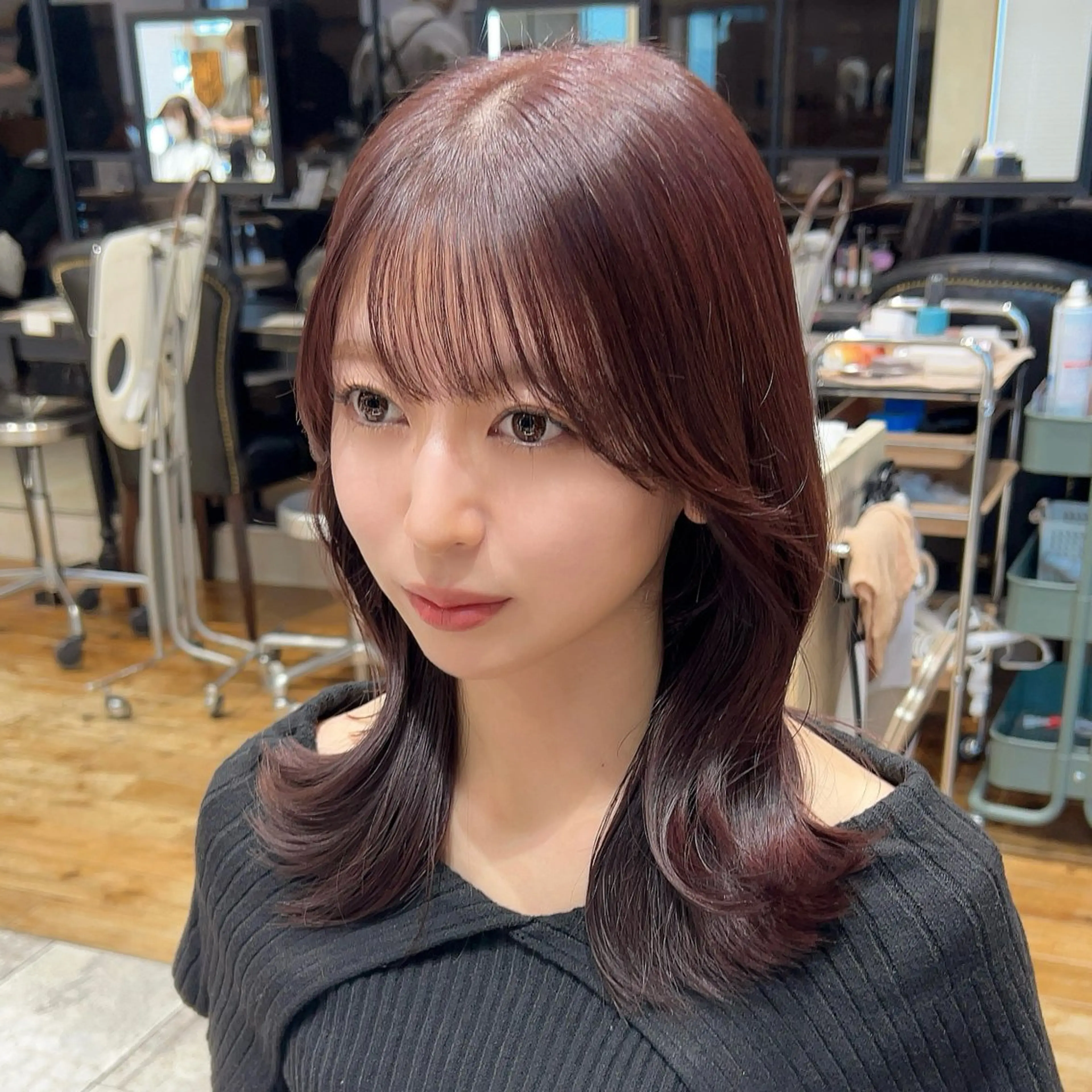 セミロング くびれヘア 顔周りカット レイヤーカット 🧡くびれヘア/前髪 顔周り🧡久原結衣のヘアスタイル