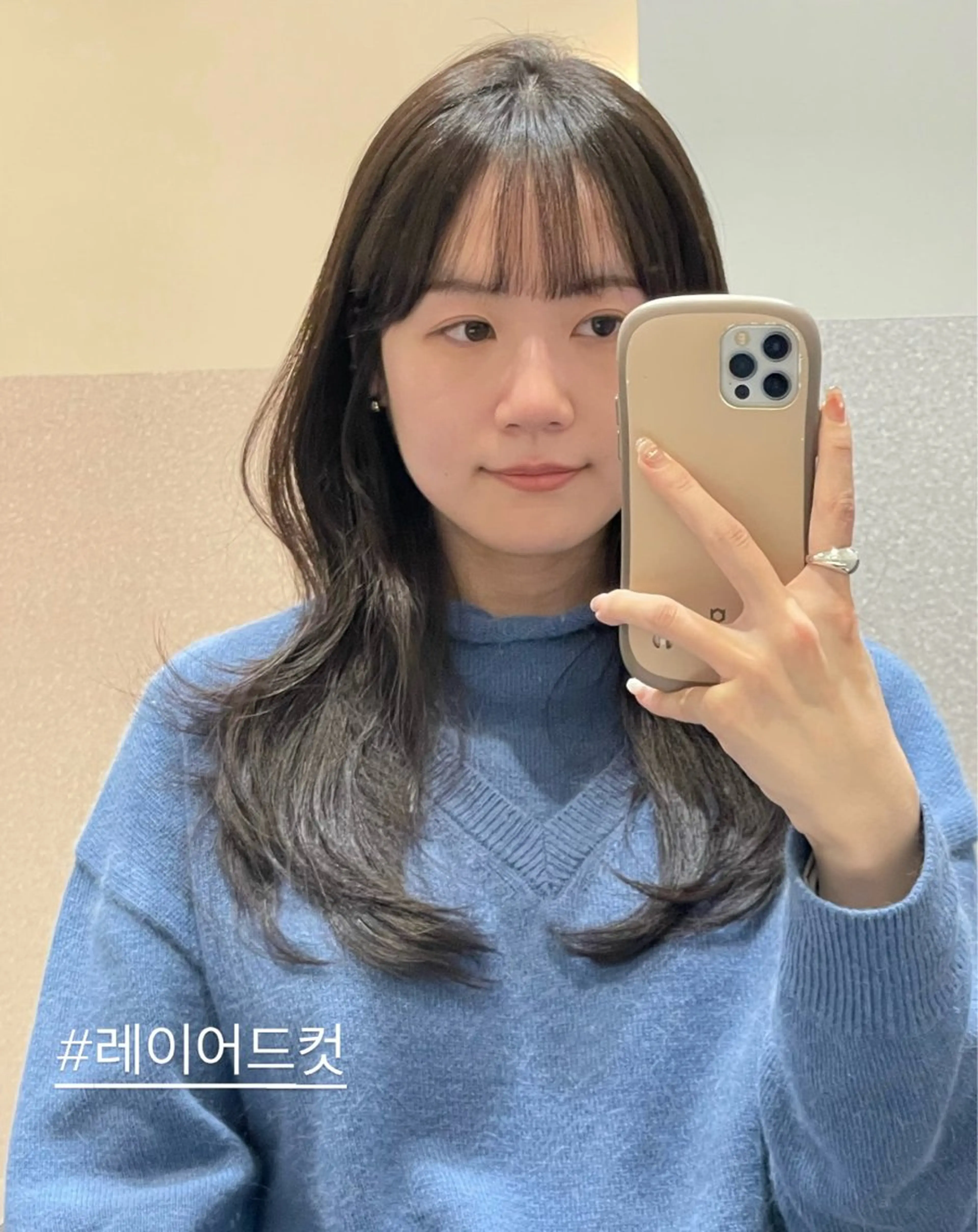 ロング ロングレイヤー 韓国風ヘア レイヤーカット ロング カット ヘアカラー トリートメント ❤︎︎韓国ヘア❤︎︎ 𝑺𝒉𝒊𝒉𝒐のヘアスタイル