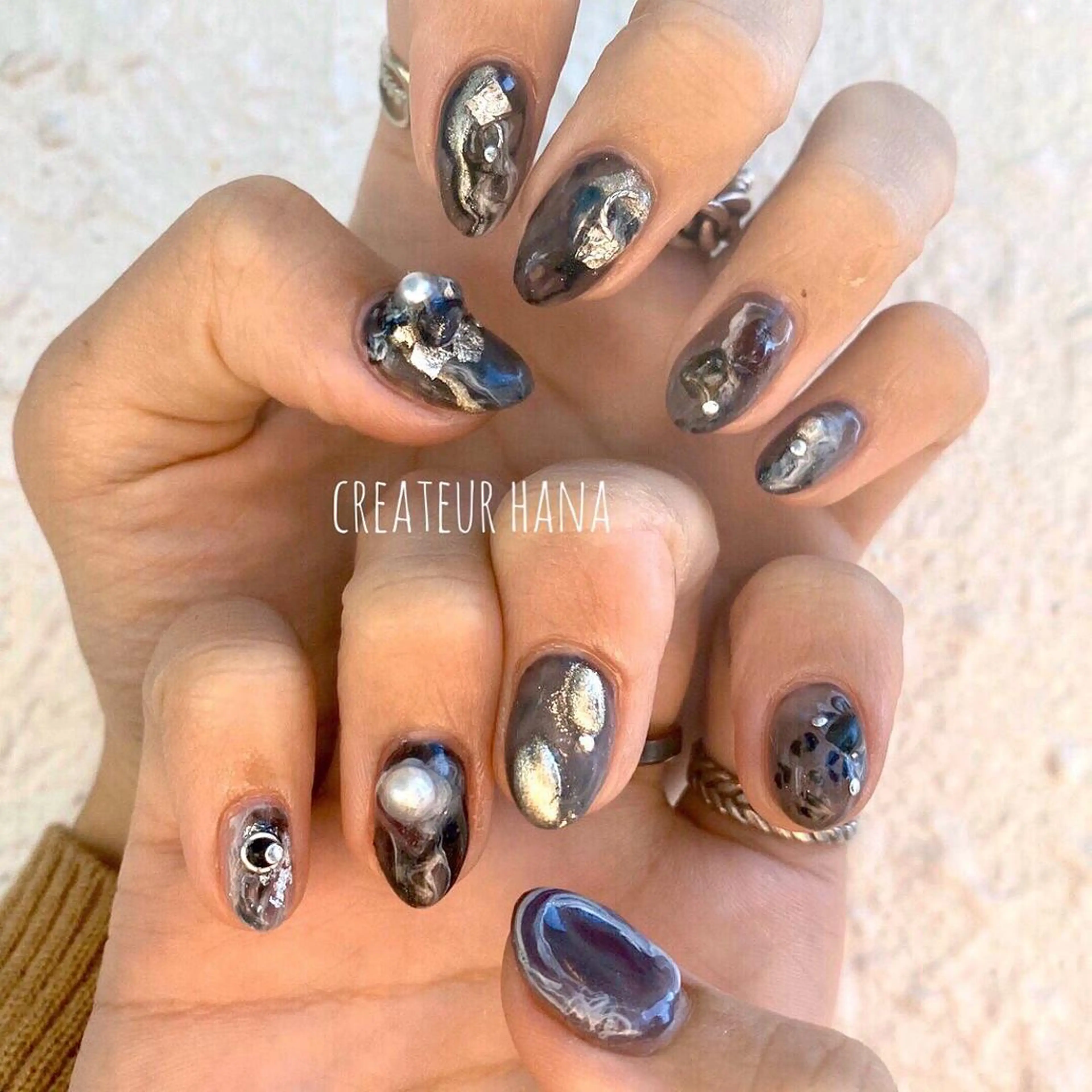 ネイル クレアトゥール華 都賀店所属・三橋 結菜のネイルデザイン