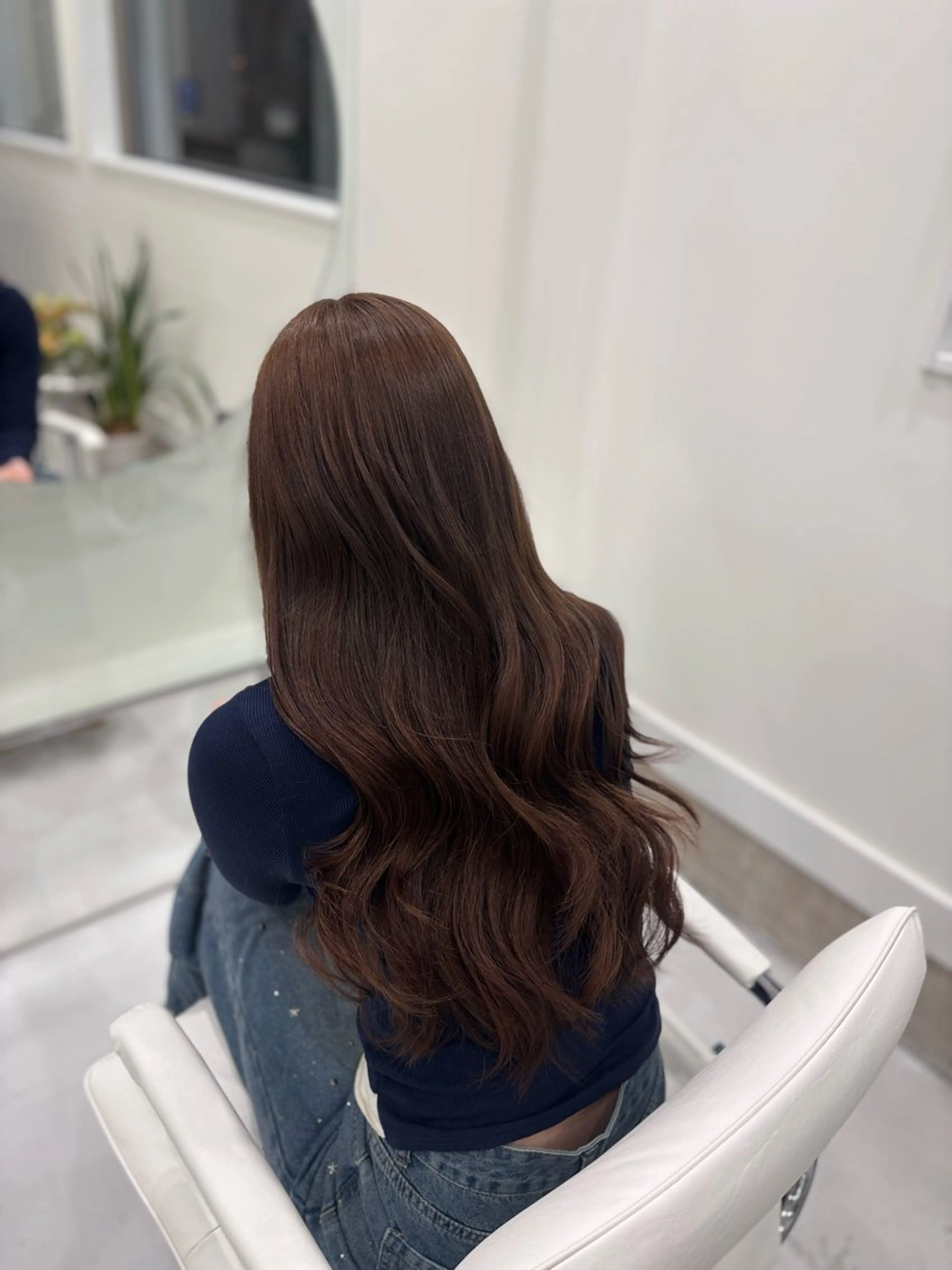 ロング カット ヘアカラー トリートメント 🎀ツヤ髪／韓国風／ niwミレ🪽のヘアスタイル