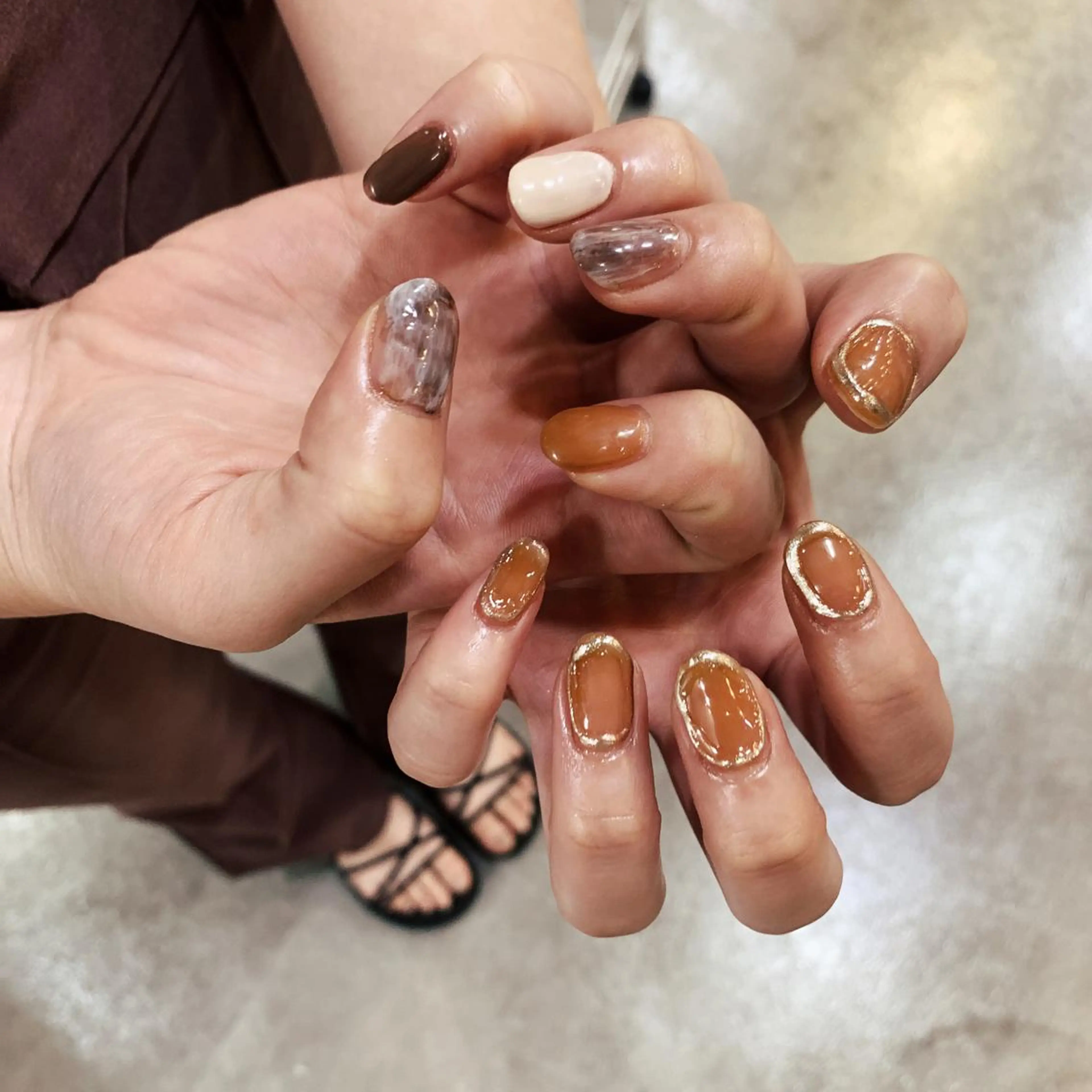 ネイル ニュアンスネイル シンプルネイル ハンドネイル ユナ🌙 nailのネイルデザイン