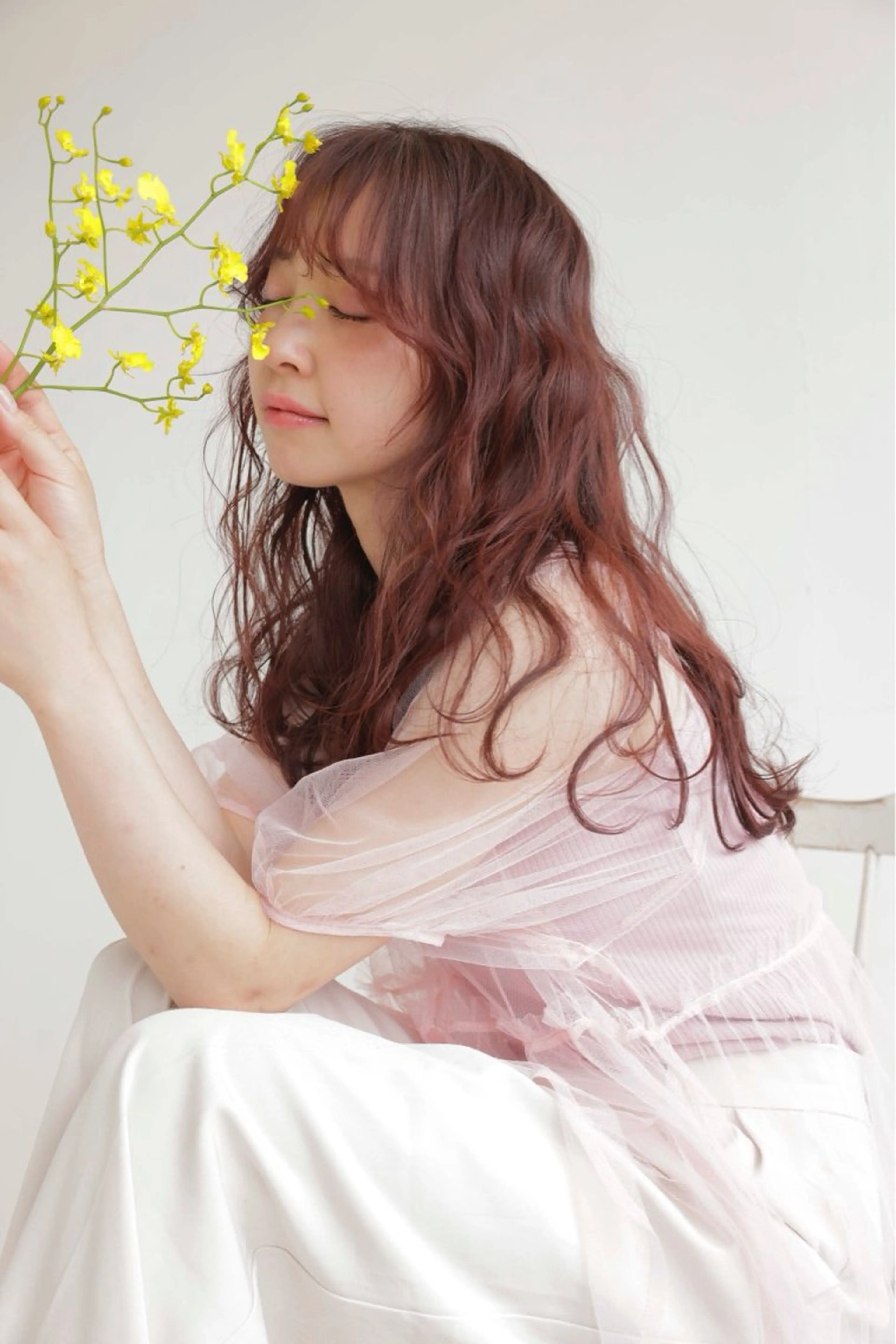 ロング カラー ヘアアレンジ 暖色カラー / minoriのヘアスタイル