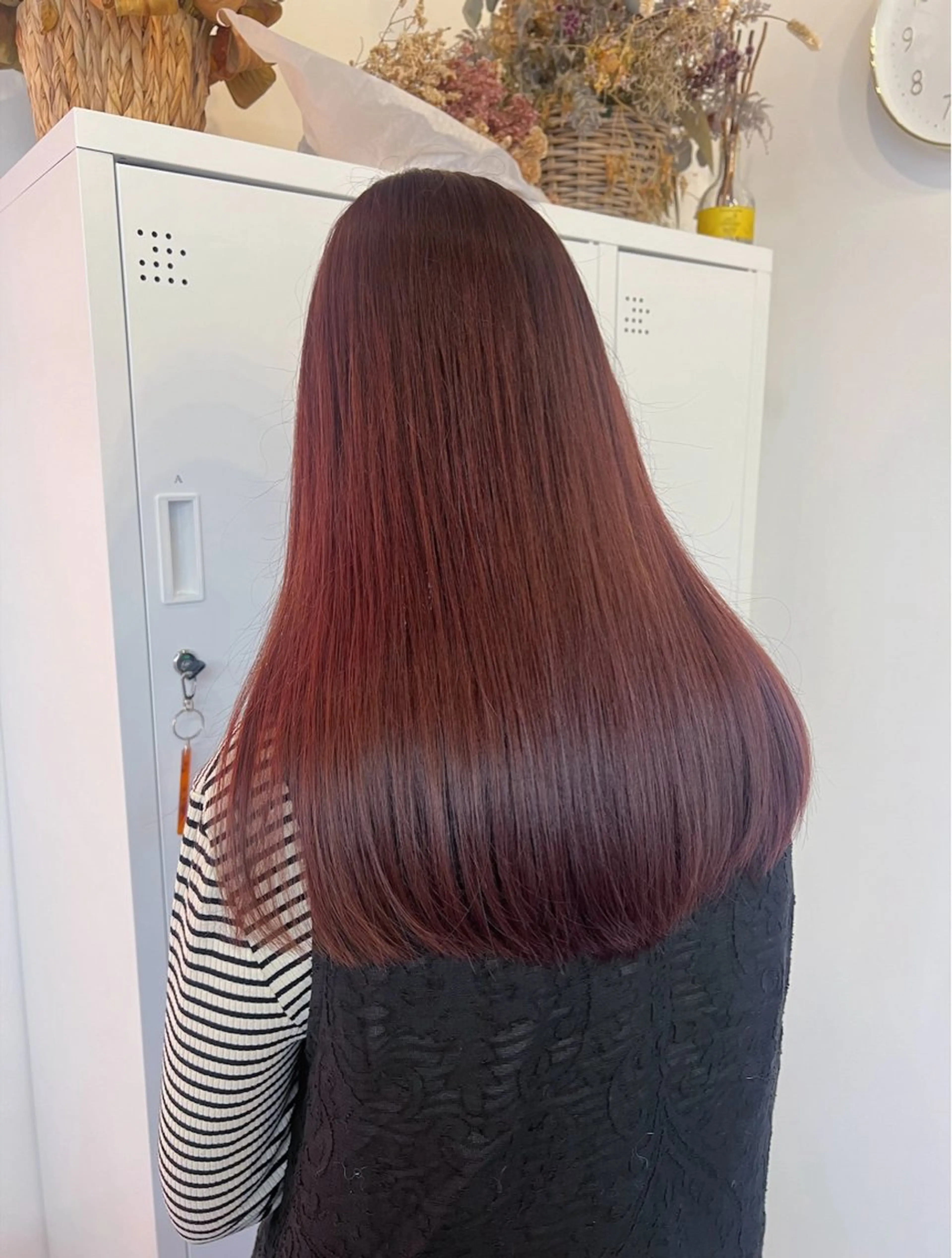 ロング カラー ブリーチ ダブルカラー ブリーチなしカラー カット ヘアカラー トリートメント 淺井 捺央のヘアスタイル