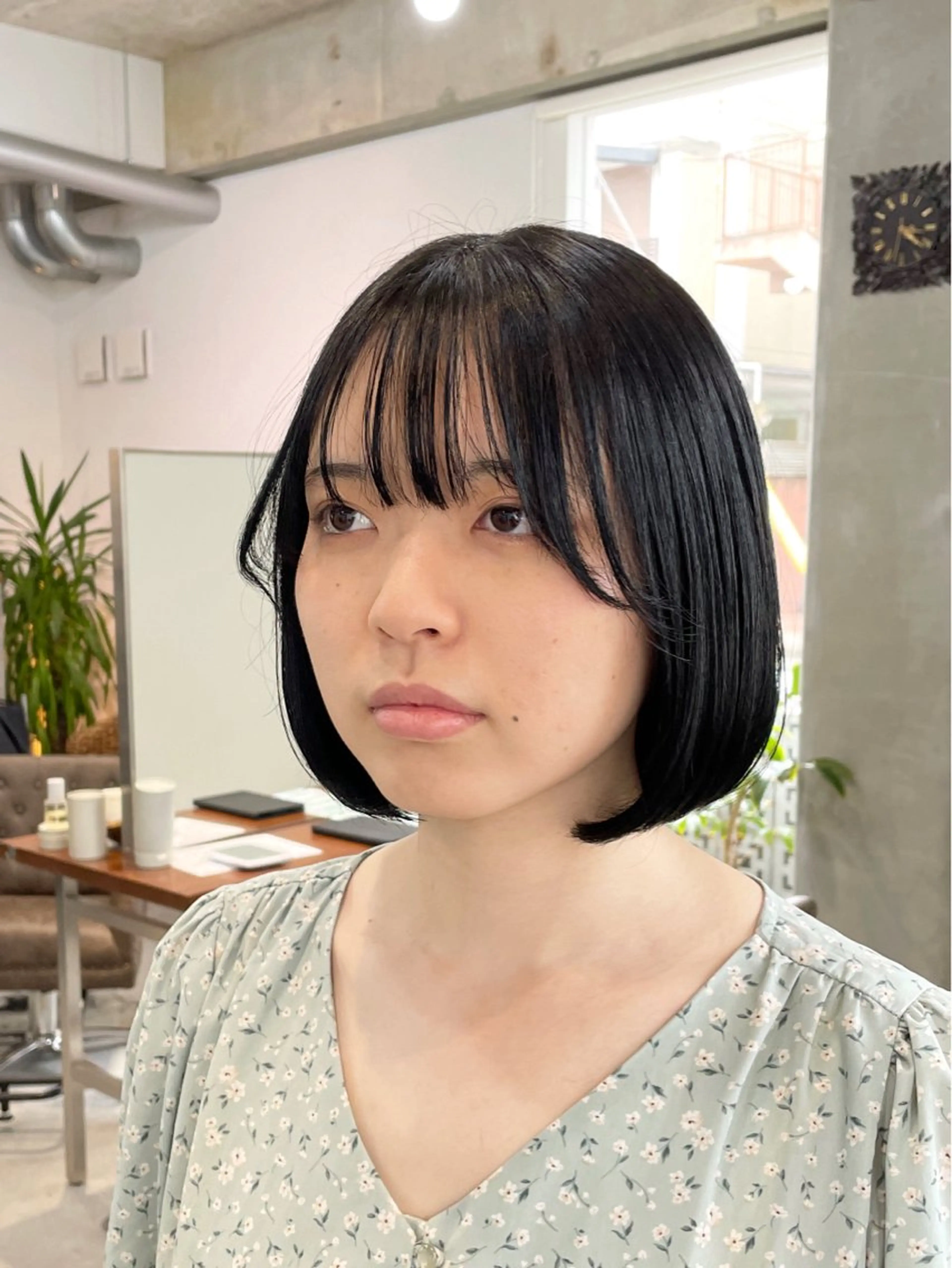 ミディアム ボブ カット ヘアカラー 北山／ボブ／レイヤー /maru☺︎のヘアスタイル