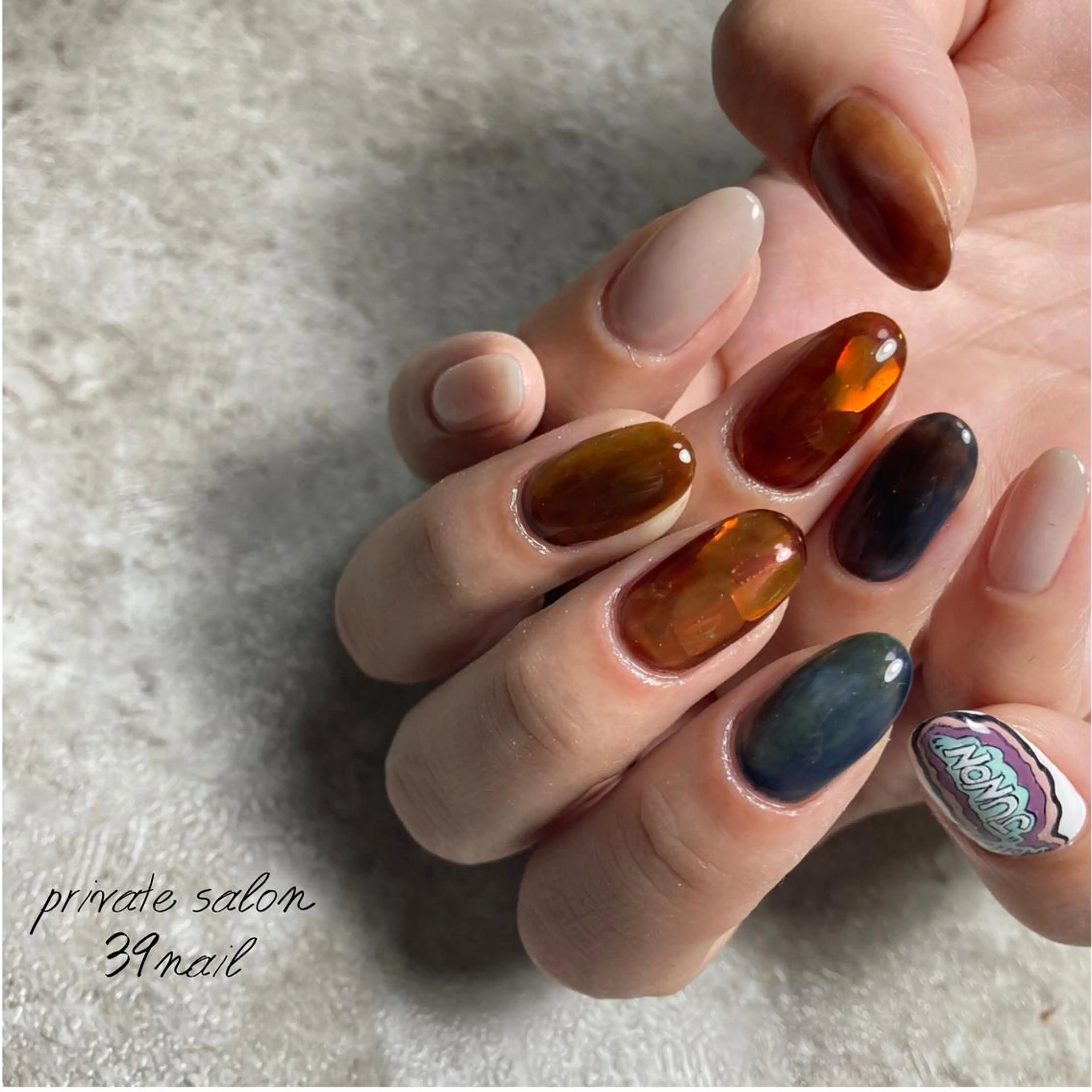 ミディアム ネイル ハンドネイル 京橋 【39nail】のネイルデザイン