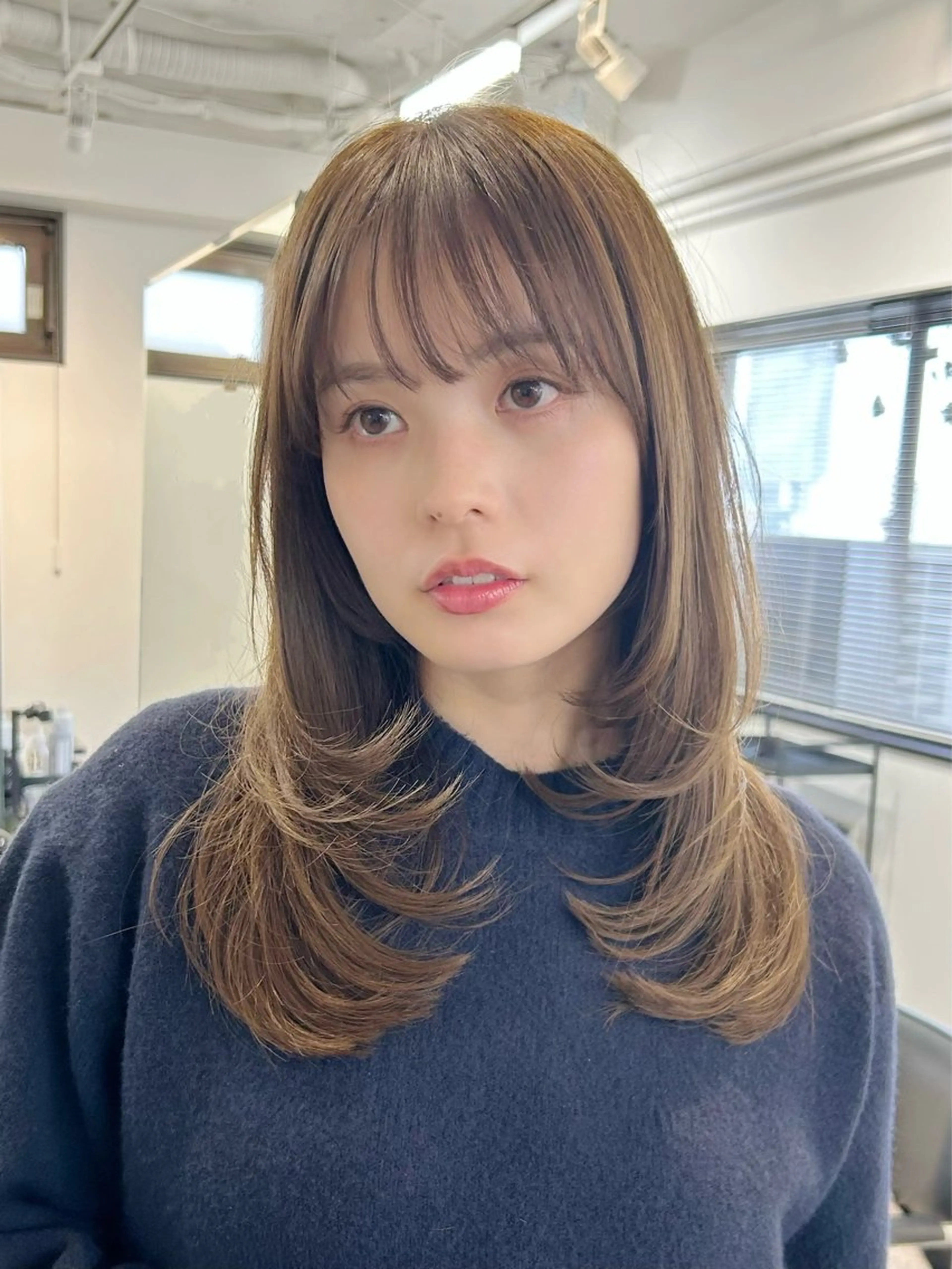 ミディアム カラー カット ヘアカラー トリートメント 🌿池袋ボブ/美髪 縮毛矯正taigaのヘアスタイル
