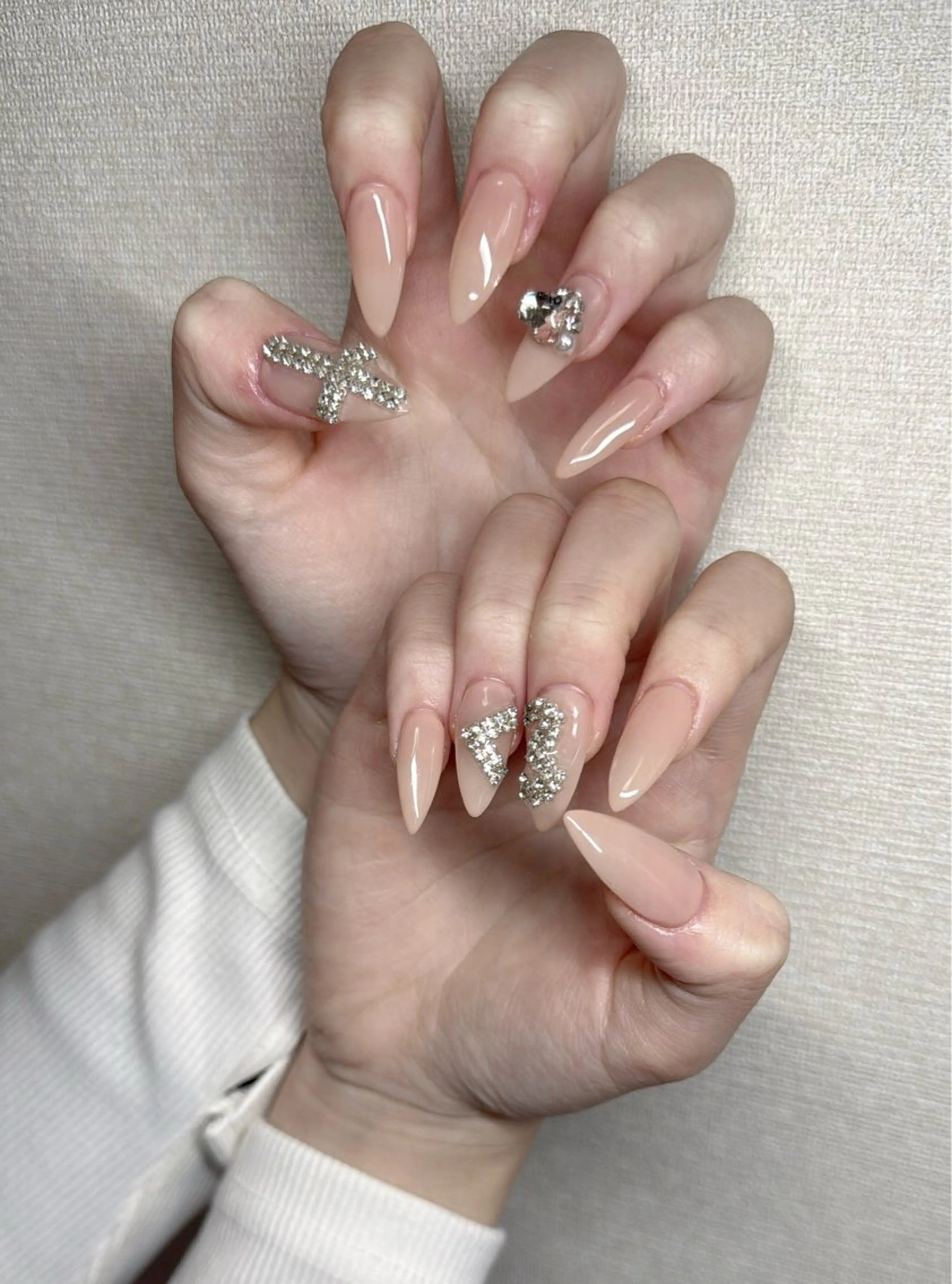 長さ出し10本シンプルネイルの写真