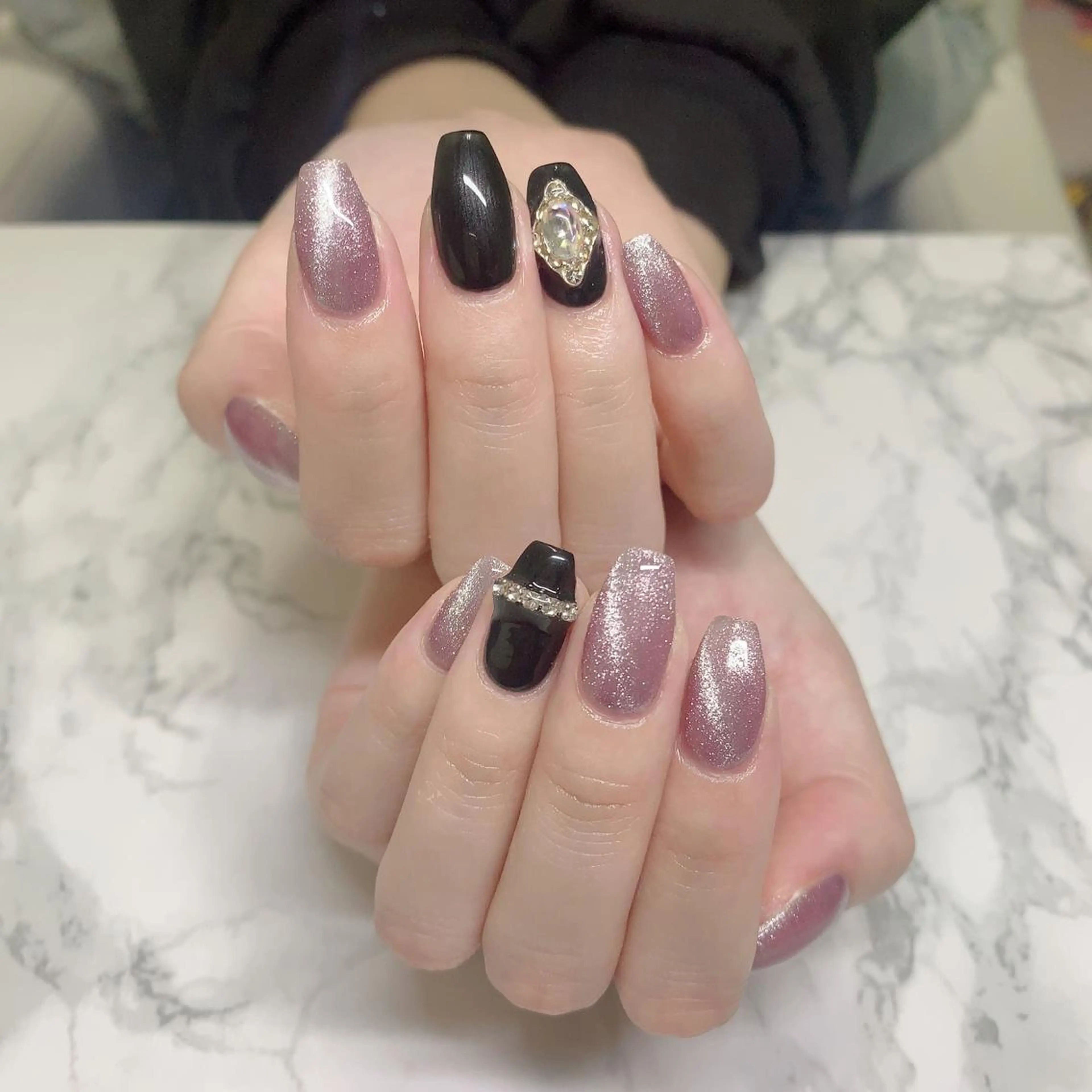 人気No1💓チップスカルプ長さ出しワンカラーorマグネットorグラデーション➕有料パーツ2本【オフ込み】の写真