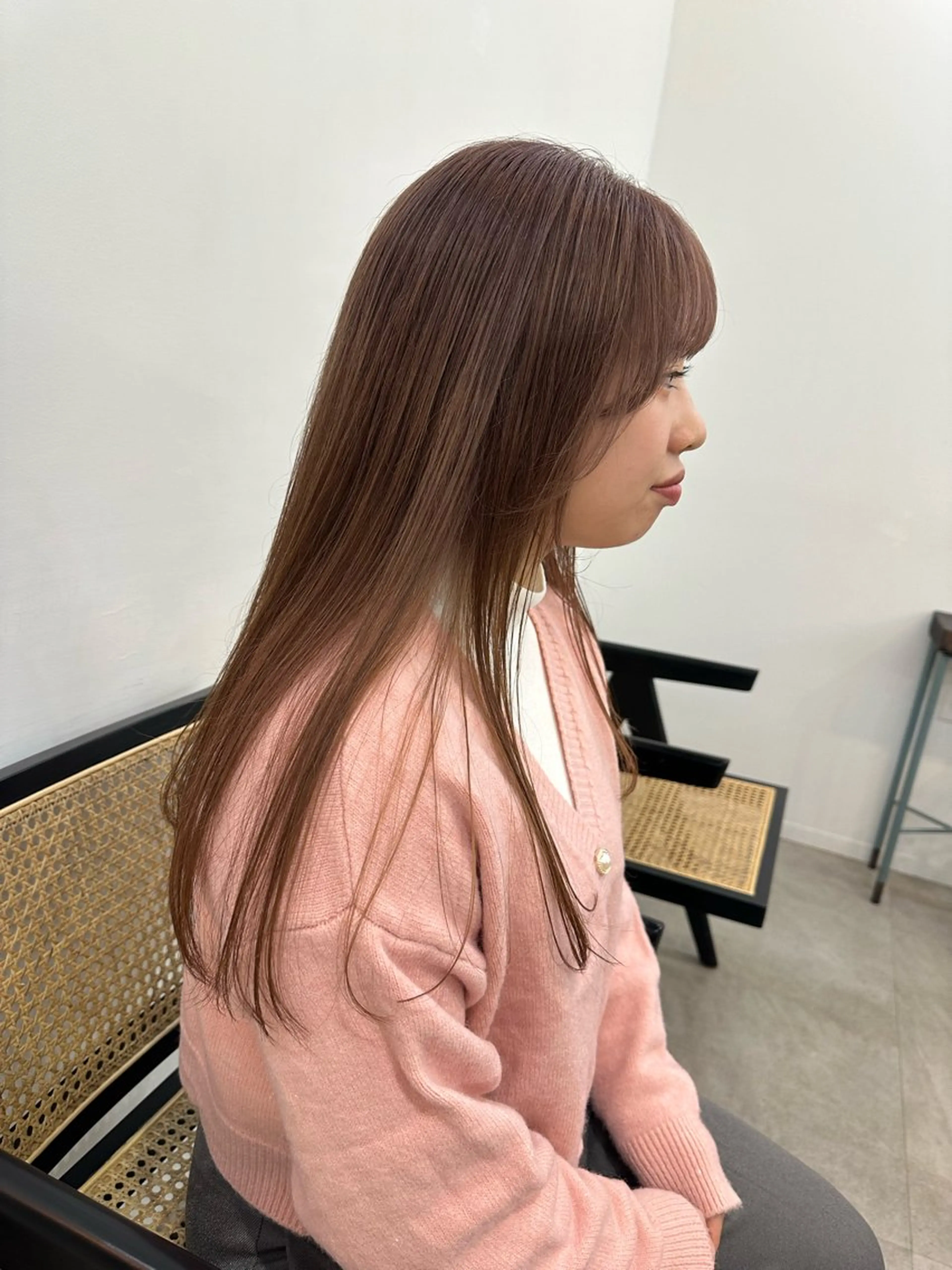 ロング カラー ベージュカラー ピンクカラー ピンクベージュ OLSEN D.B.A BALLOON HAIR所属・さとう あやかのヘアスタイル