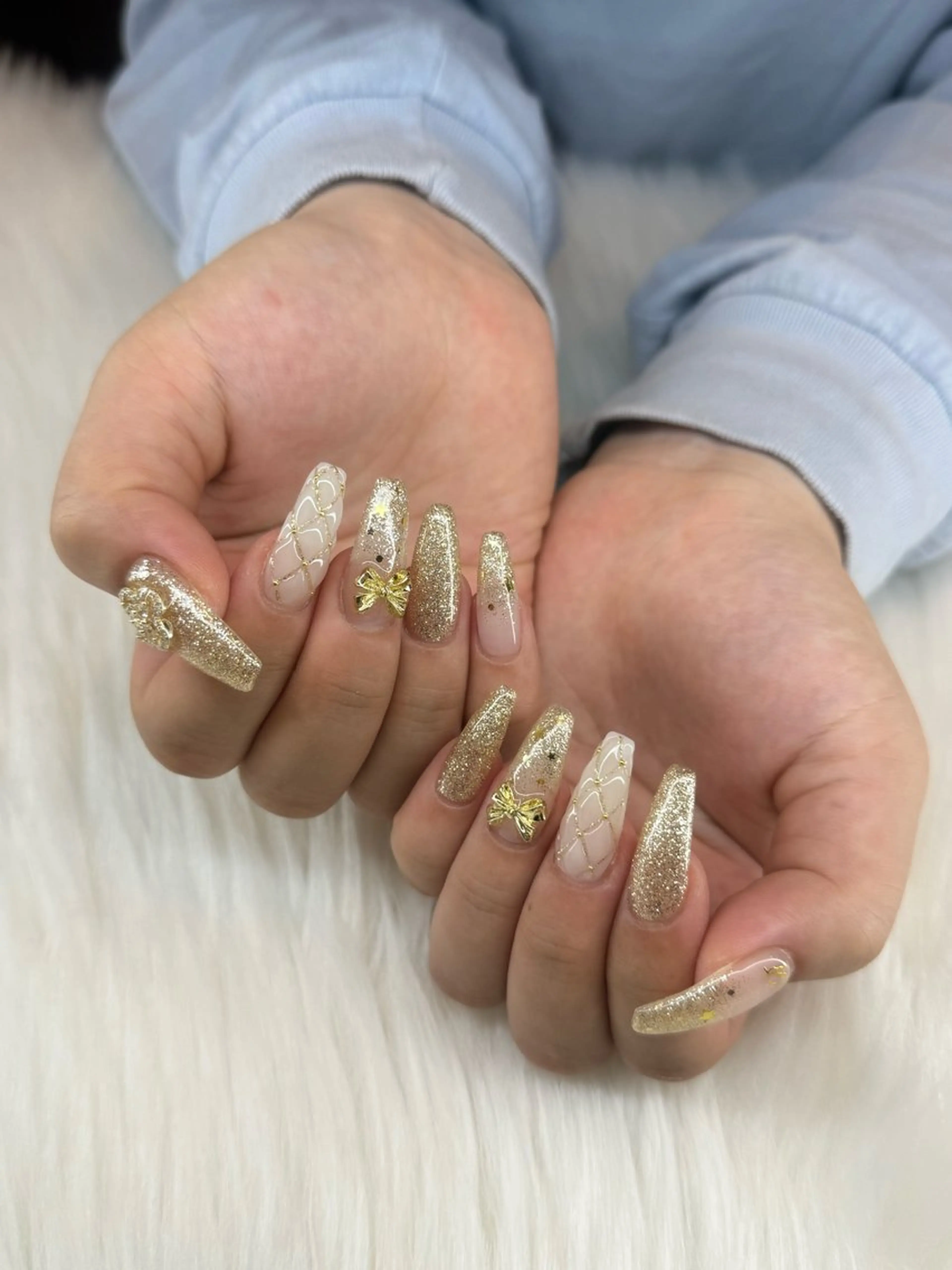 ネイル ゴールド ピンクドールハウス 浜松店のネイルデザイン