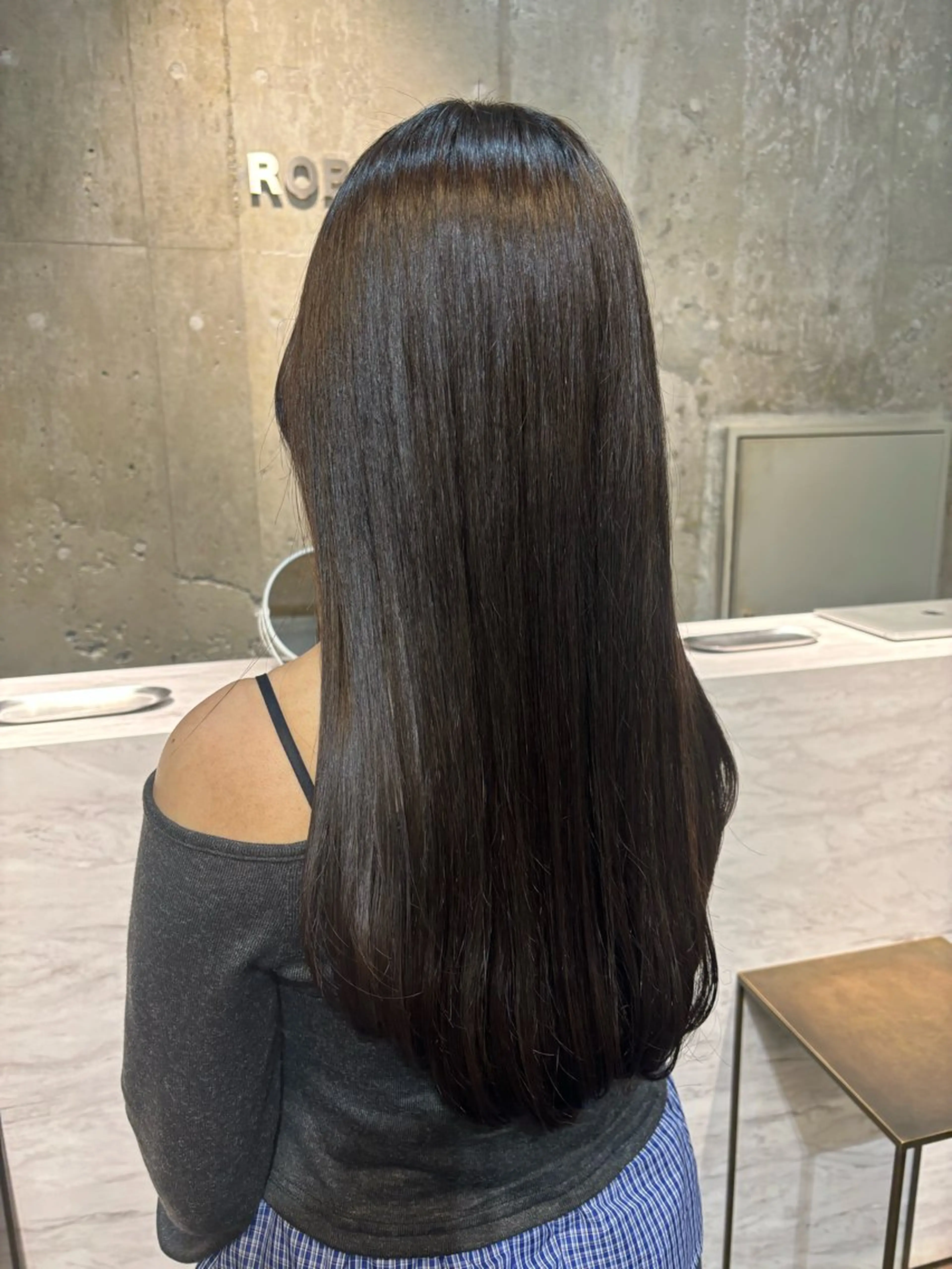 ロング パーマ ストレートパーマ パーマ うるつやストレート パーマ🫧ちひろ🫧のヘアスタイル