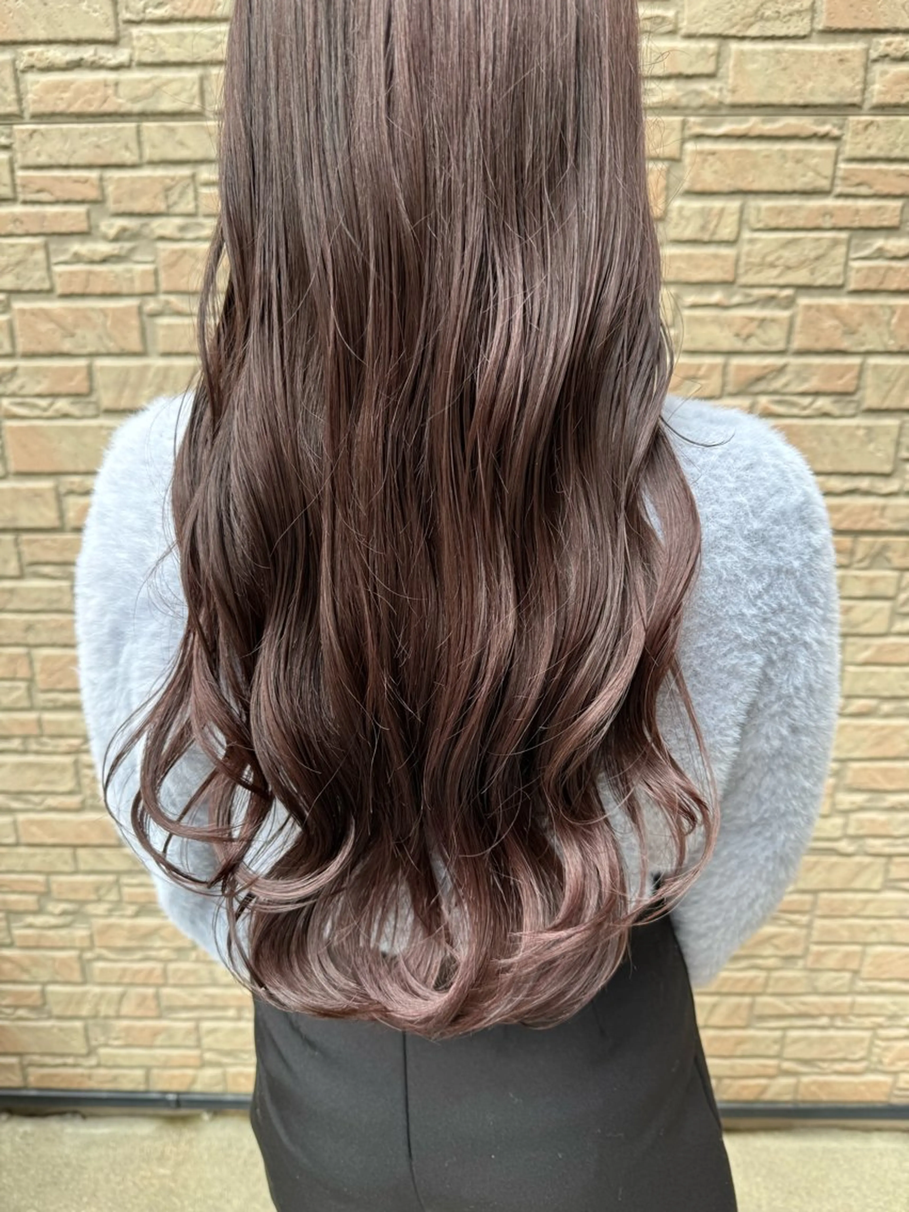 ロング カラー ブリーチ ブリーチなしカラー ワタナベ テルマサのヘアスタイル