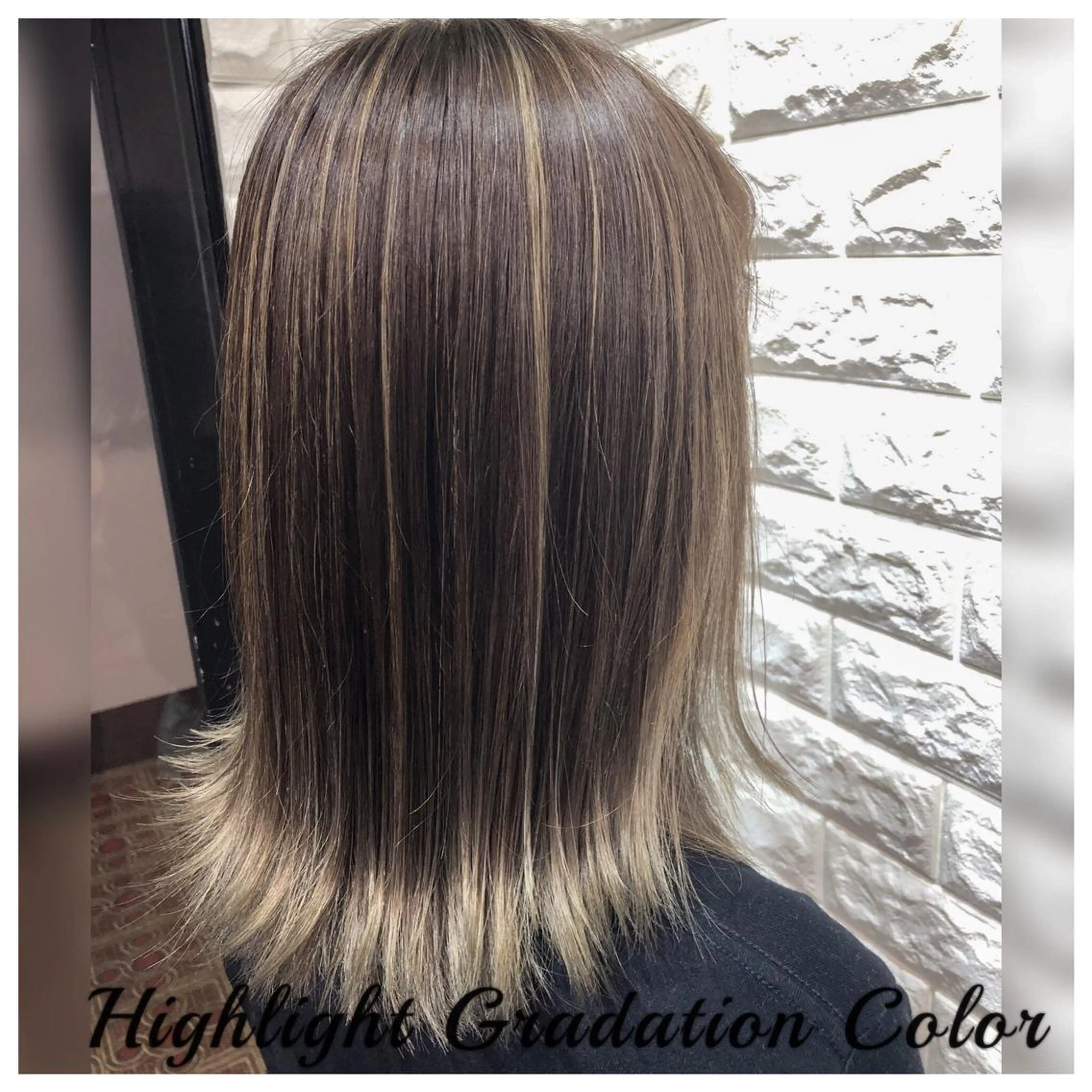 セミロング カラー EGAO所属・yuuka🌻 ハイライト/艶カラーのヘアスタイル