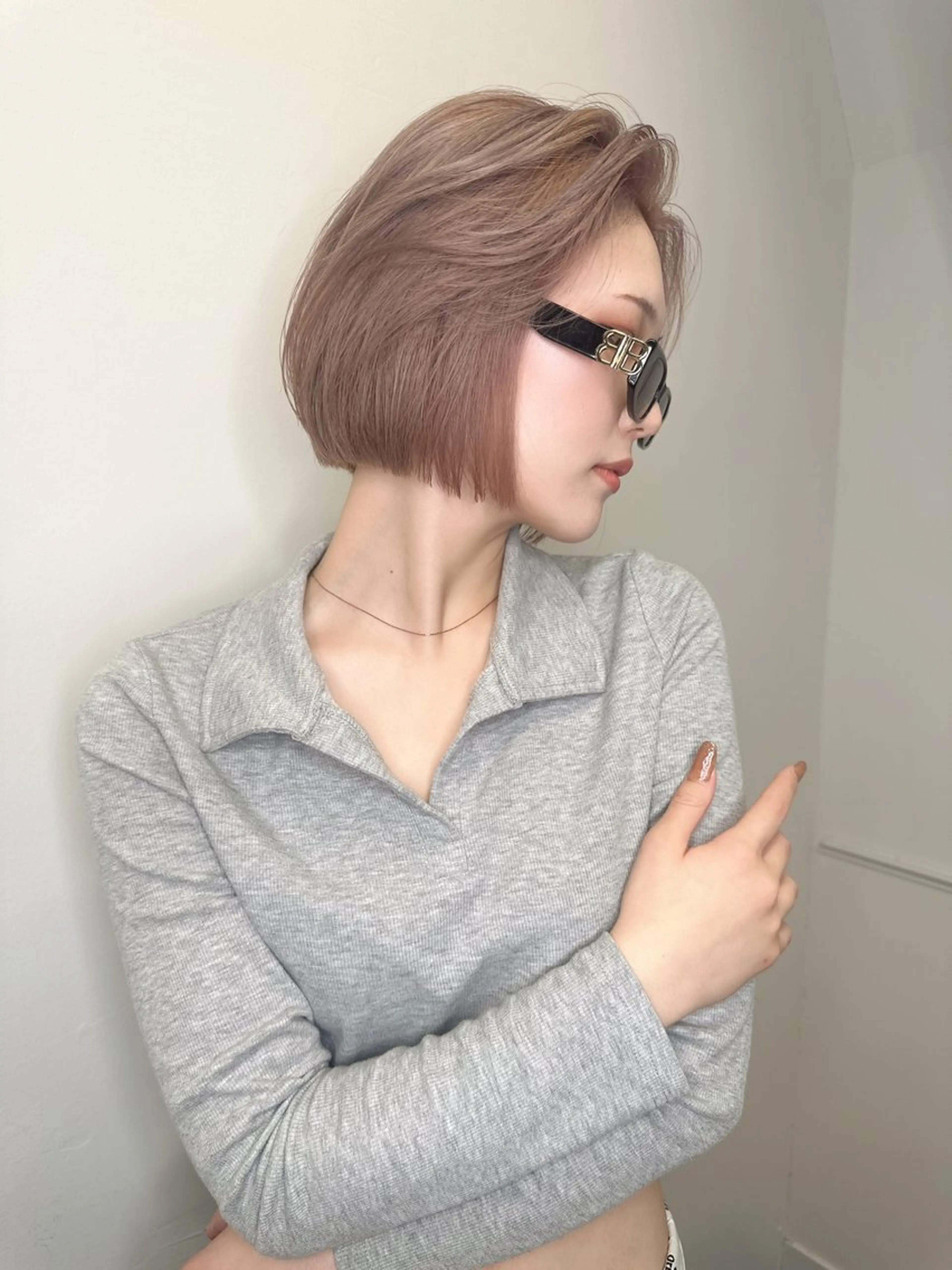 ミディアム カット ヘアカラー トリートメント ワンホンヘア ケラチン/Kaitoのヘアスタイル