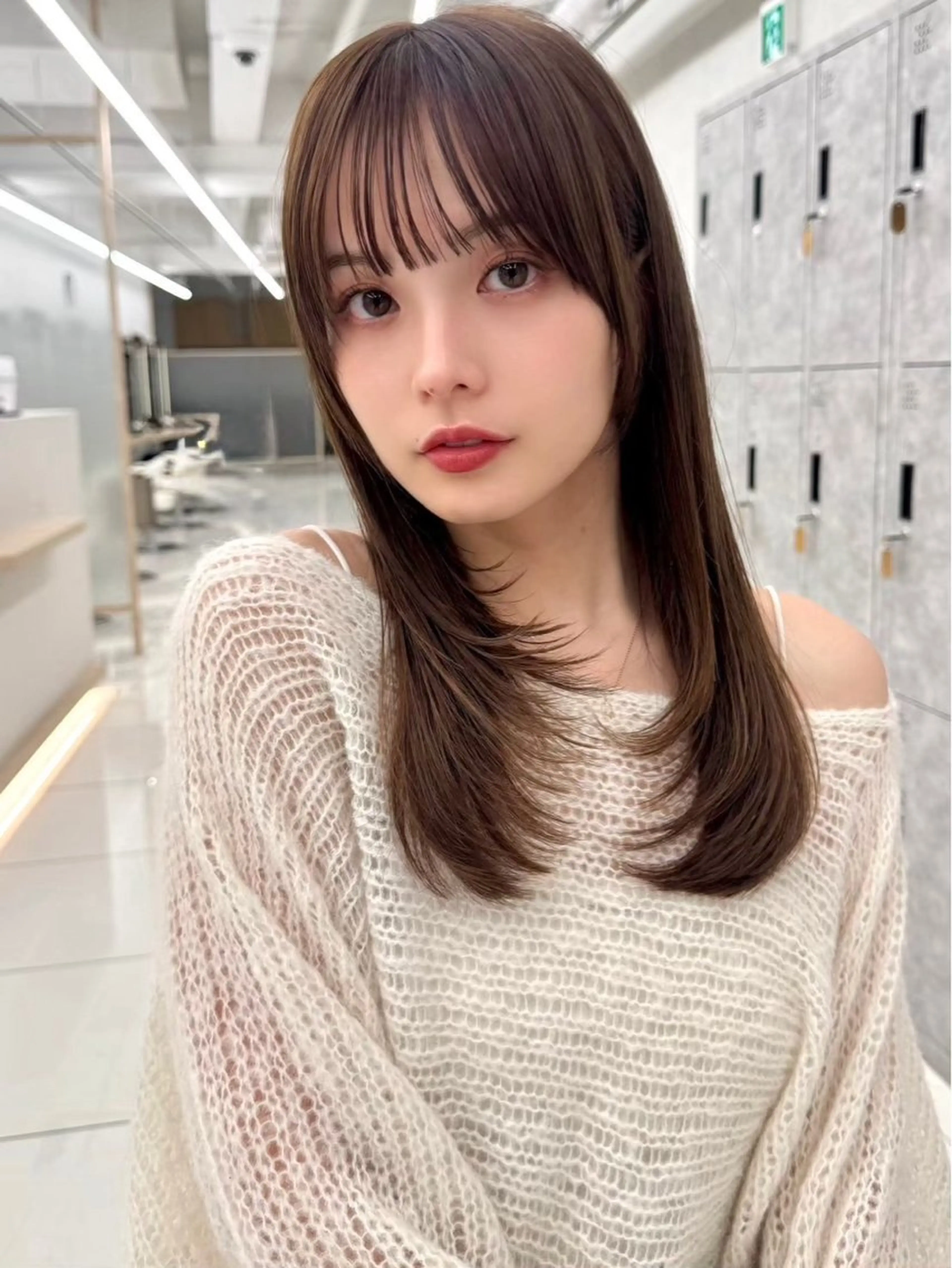 《.꒰ঌ韓国小顔カット》🎀韓国風レイヤー＋顔周り※撮影モデルの写真