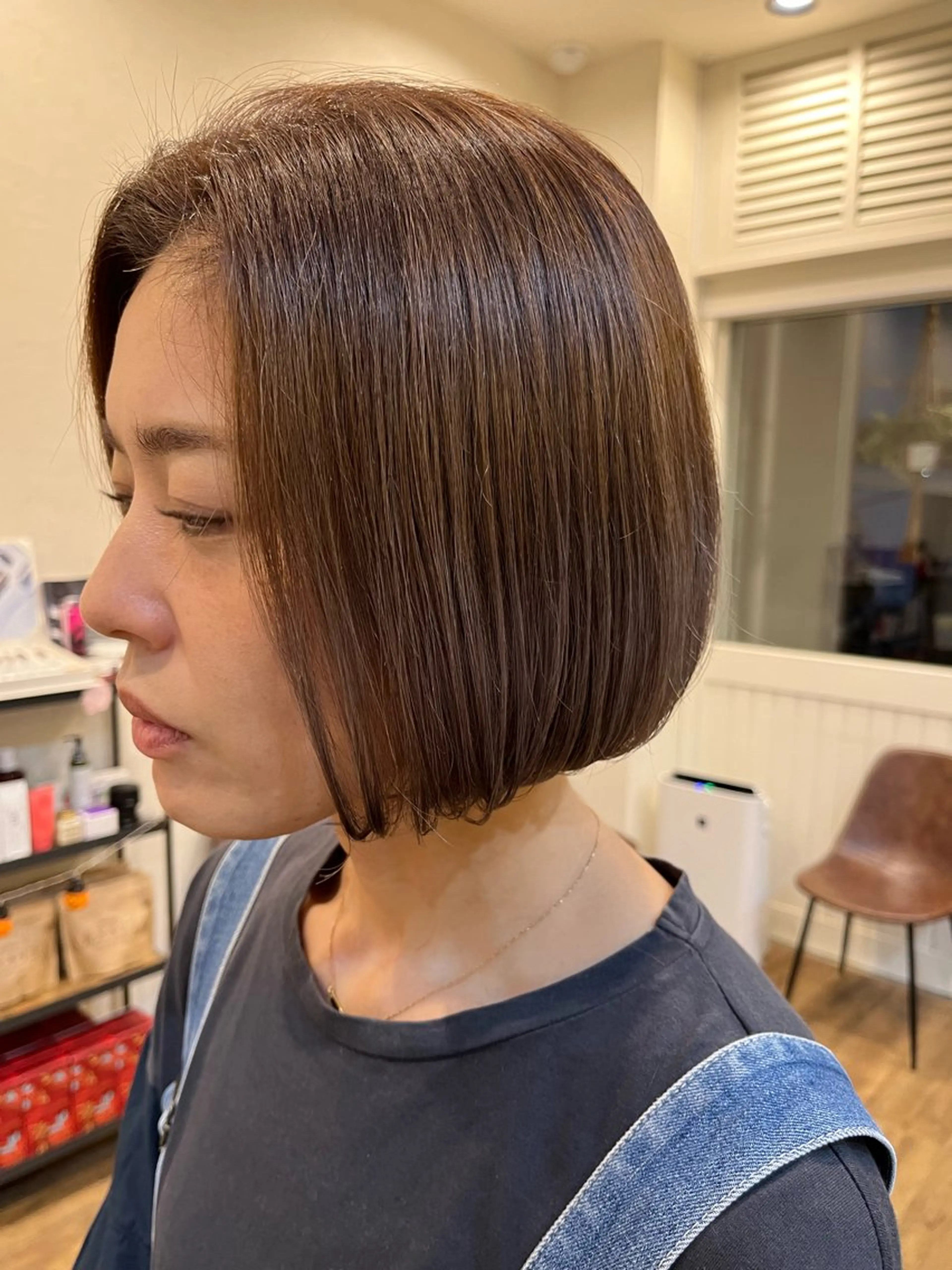 ミディアム ボブ 暖色＊ベージュ ＊くらたあやかのヘアスタイル