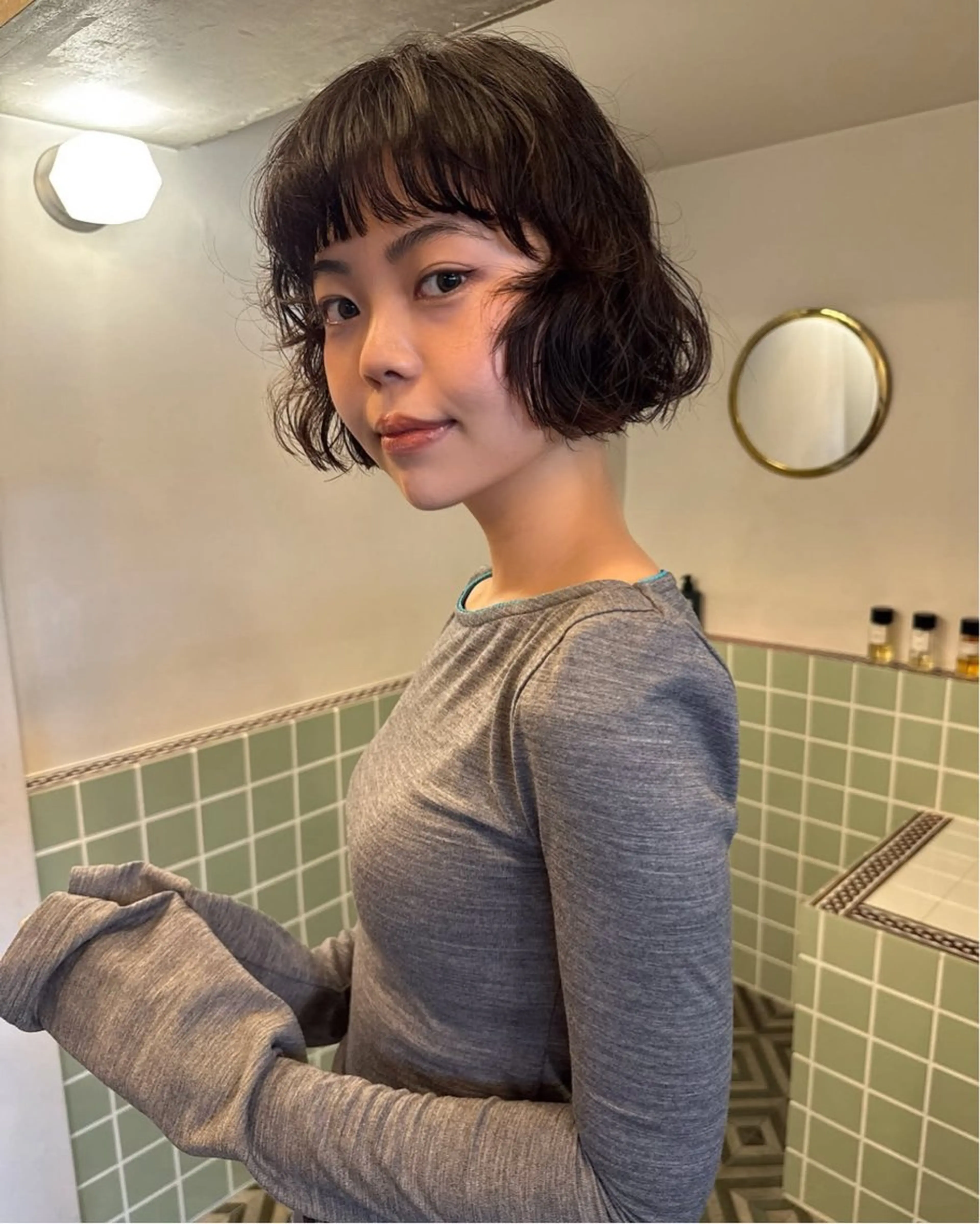 ショート パーマ ボブ カット パーマ misa___boo MISAのヘアスタイル