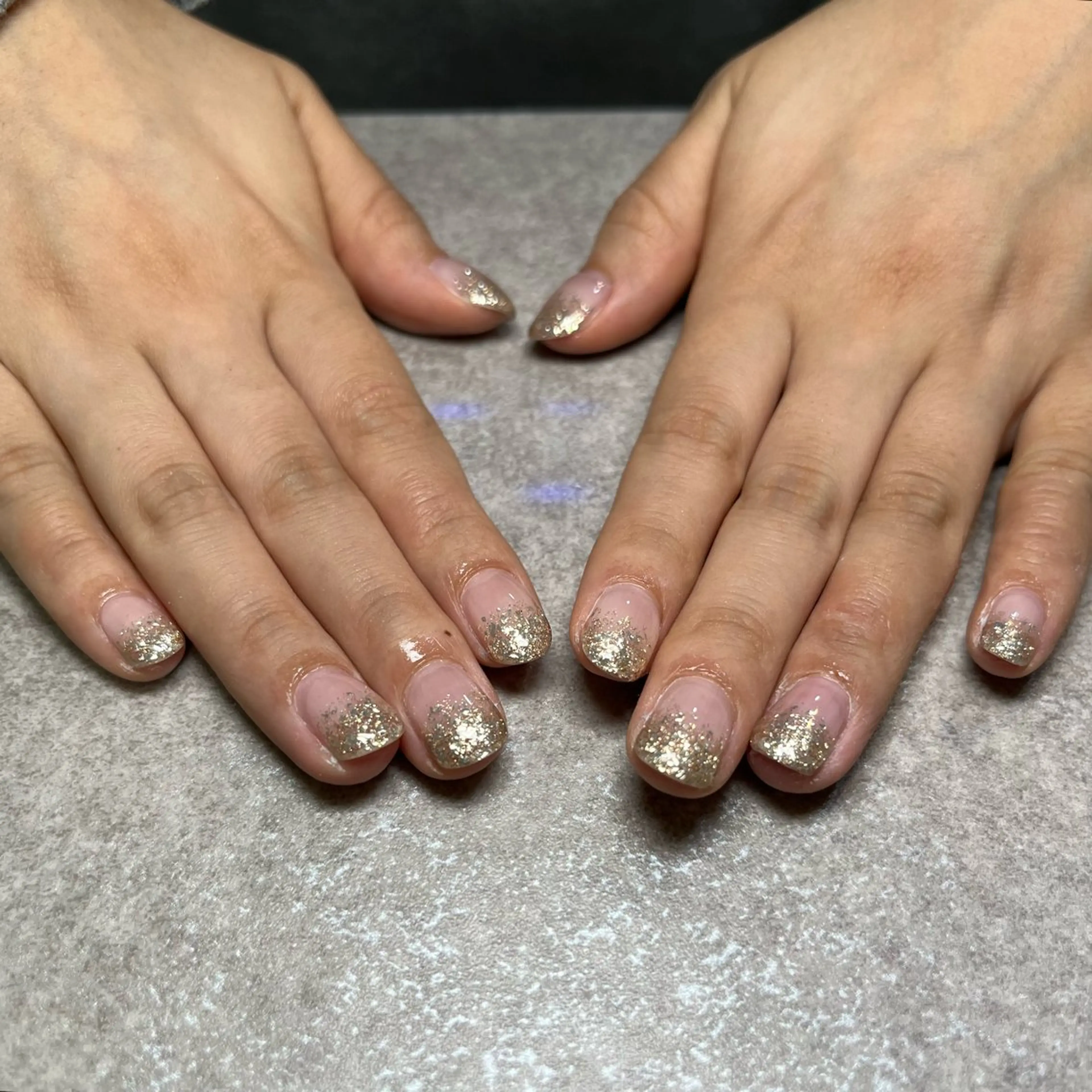 ネイル ラメ(グリッター) ラメグラデーション 🌻Sunrich Fuka🌻のネイルデザイン