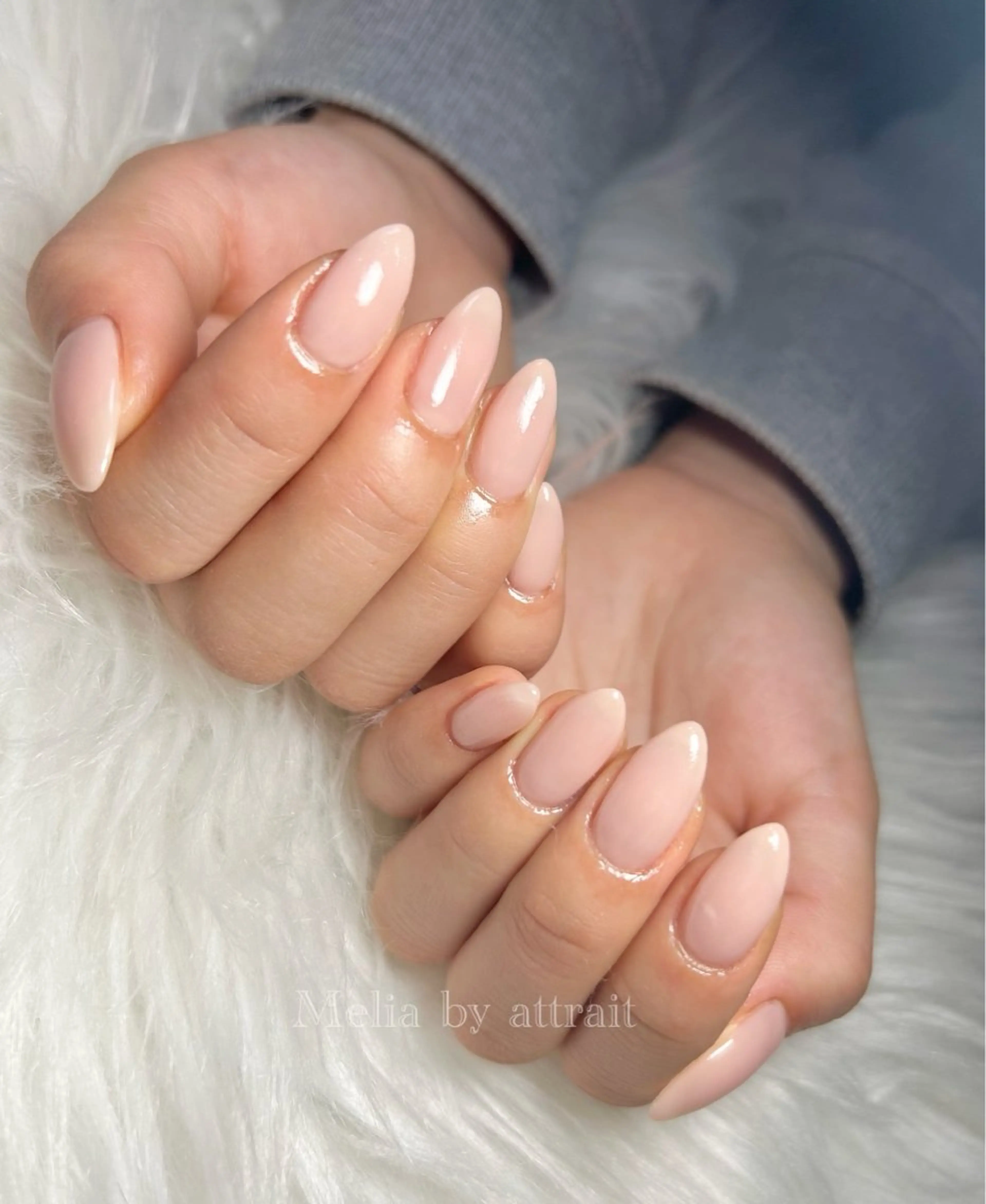 ネイル ガーリー 韓国ネイル ピンク シンプルネイル 春ネイル Melia by attrait所属・Melia by attrait🌿杏のネイルデザイン